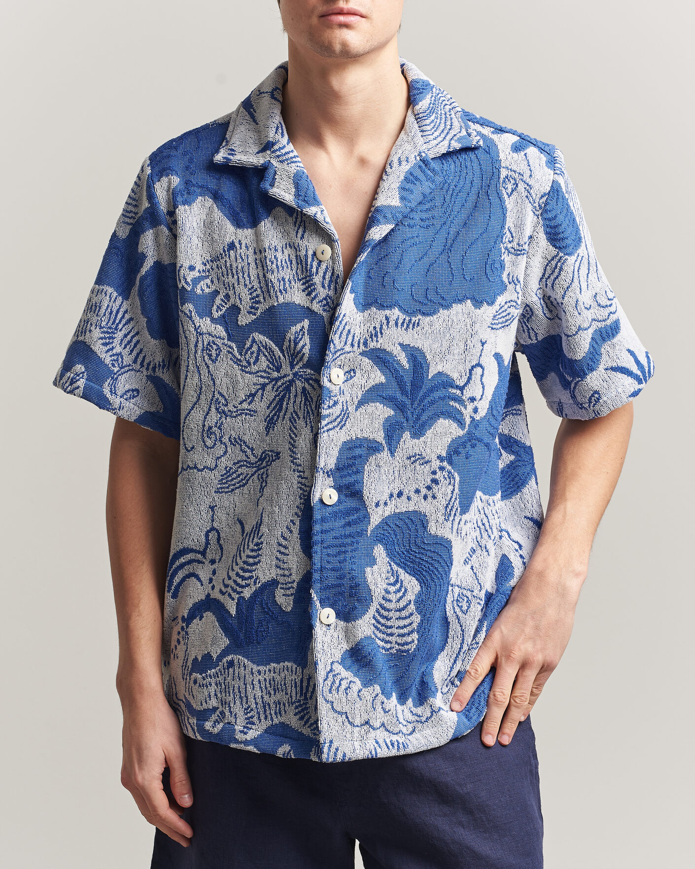 Herr | Skjortor | OAS | Cuba Short Sleeve Shirt Mystea