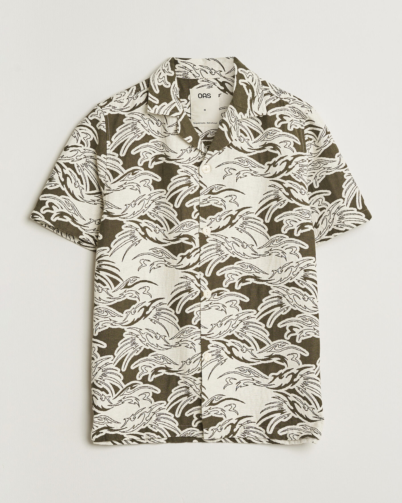 Herr | Skjortor | OAS | Cuba Short Sleeve Shirt Rouge Ecru