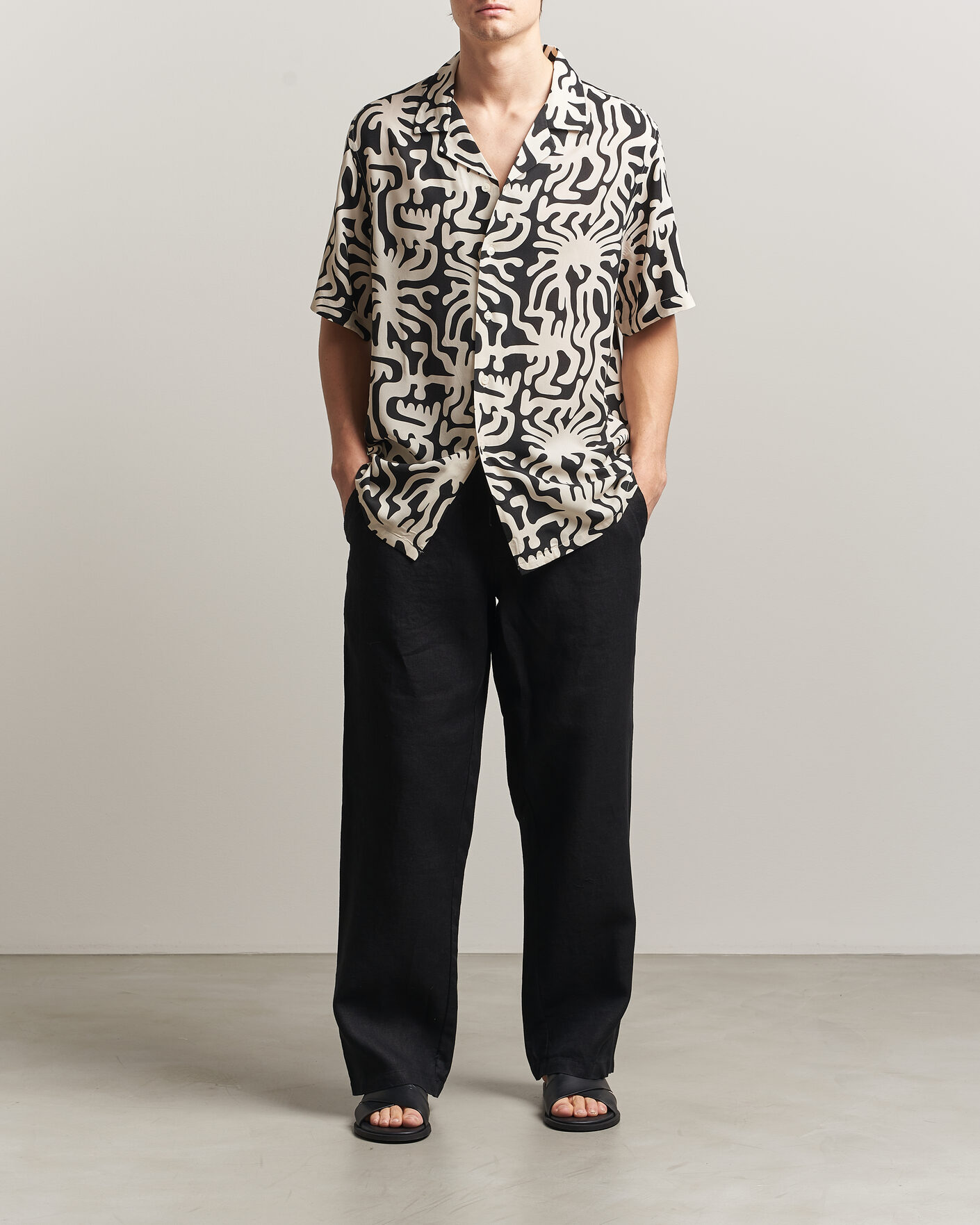 Herr | Skjortor | OAS | Rocco Viscose Short Sleeve Shirt Loefy