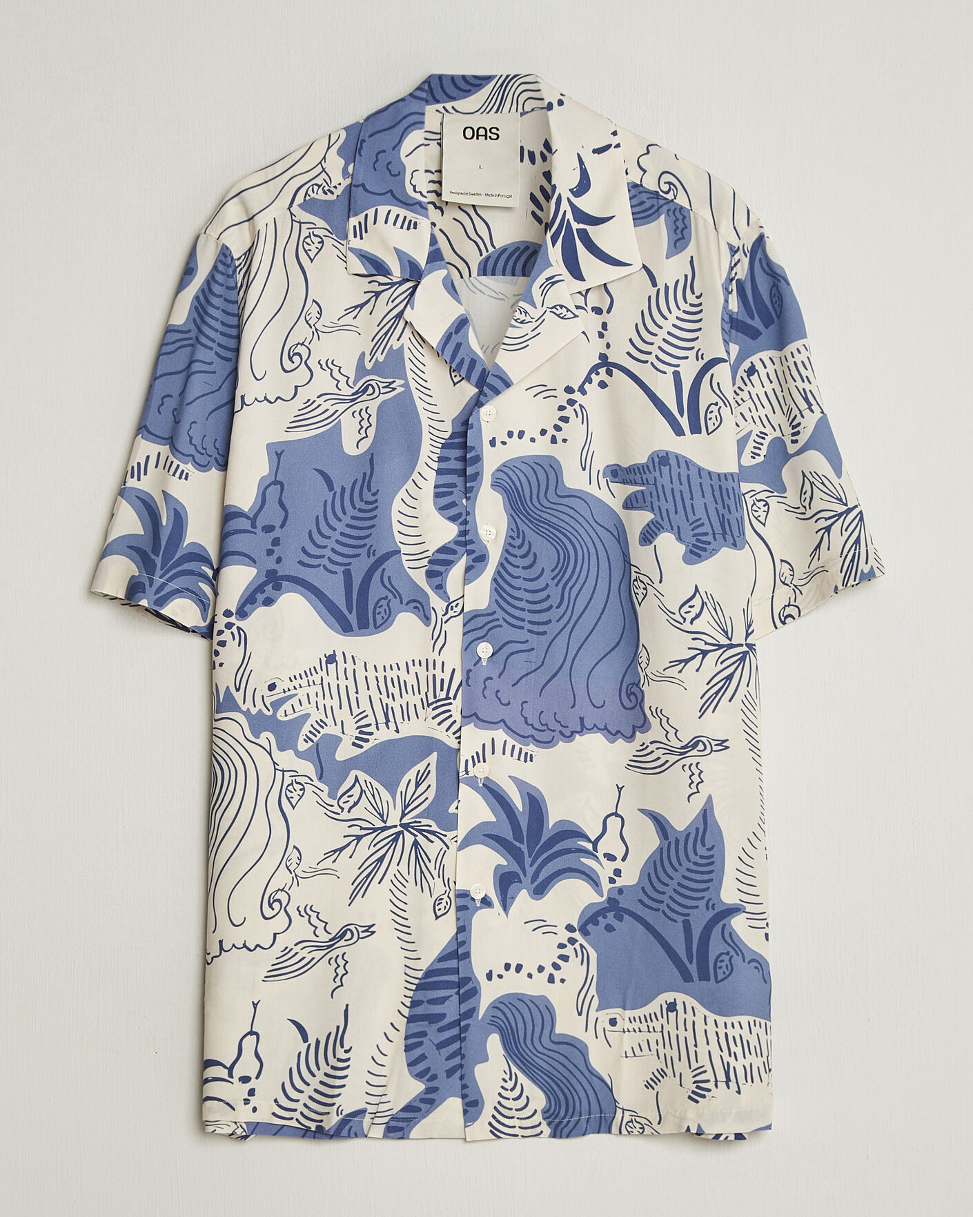 Herr | Skjortor | OAS | Rocco Viscose Short Sleeve Shirt Mystea