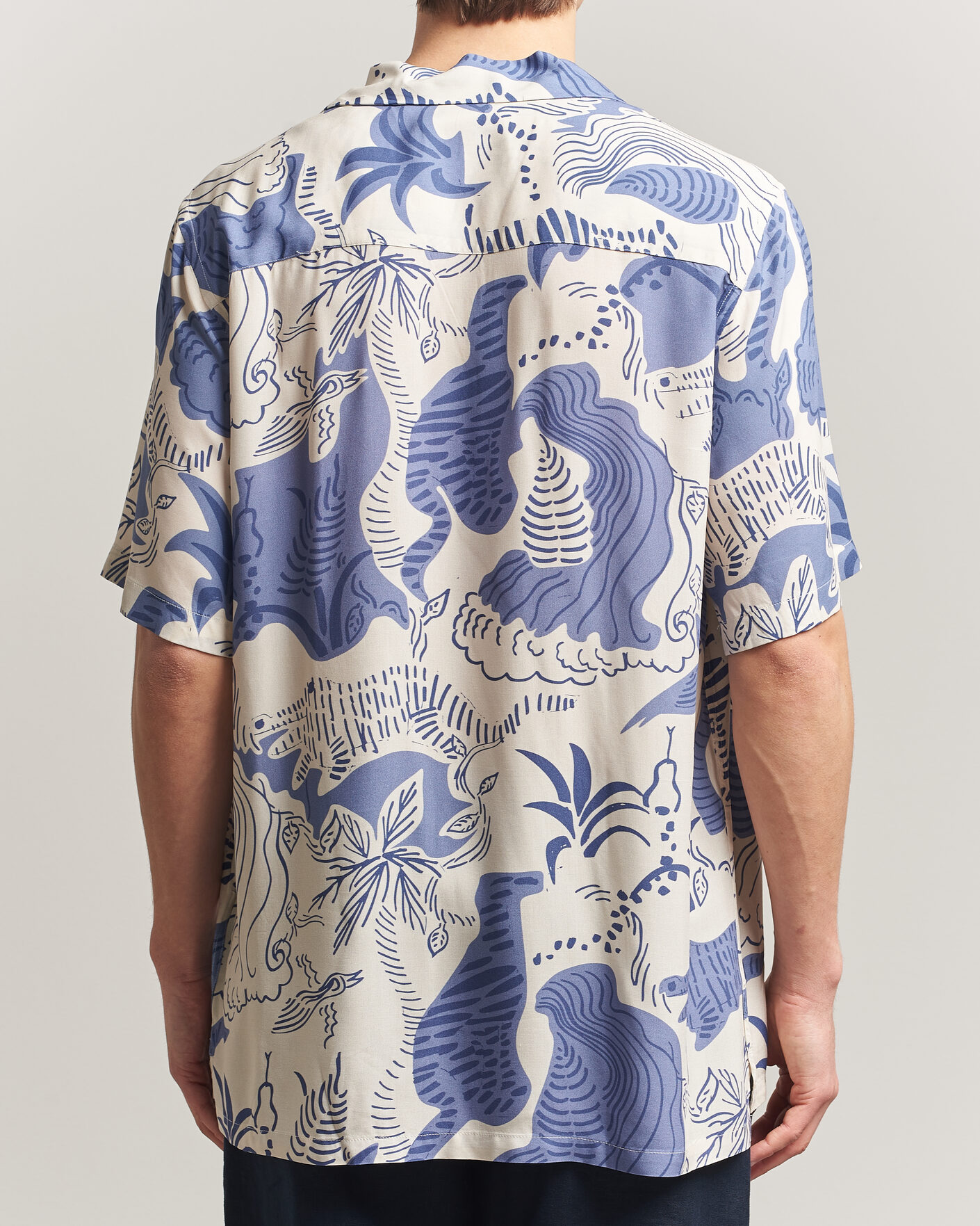 Herr | Skjortor | OAS | Rocco Viscose Short Sleeve Shirt Mystea