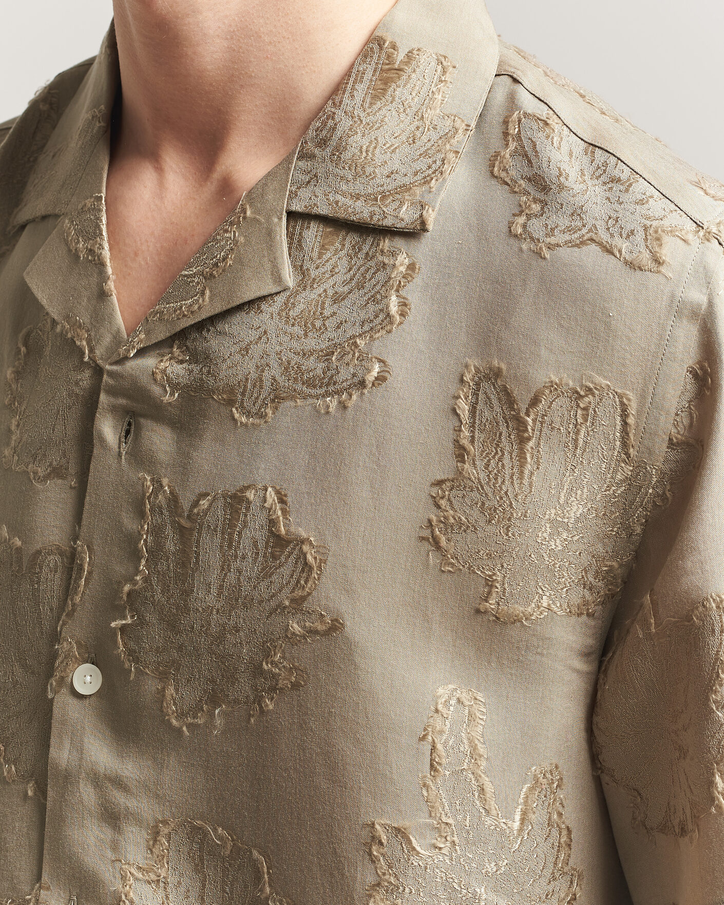 Herr | Skjortor | OAS | Rocco Lyocell Short Sleeve Shirt Palmoza