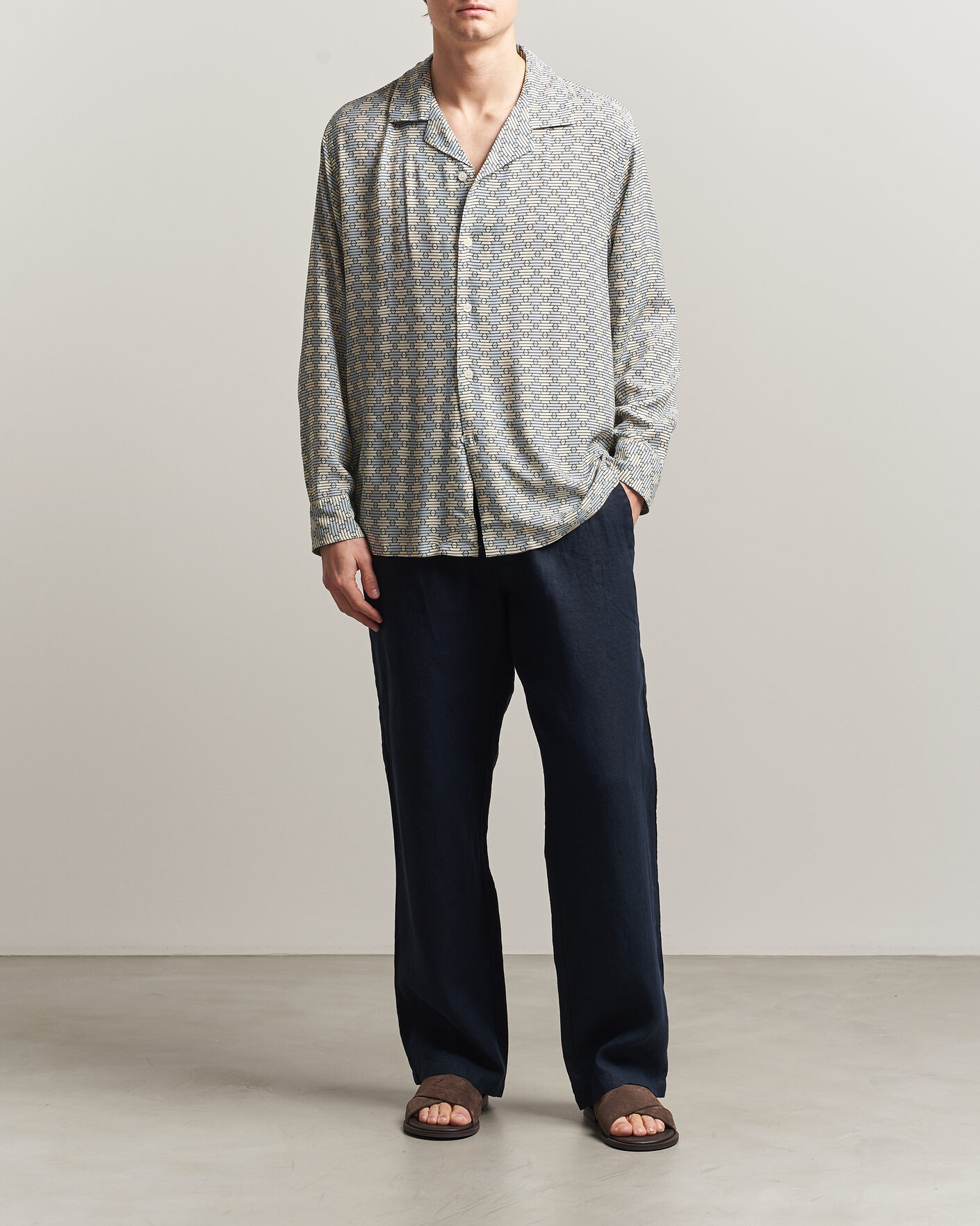 Herr | Skjortor | OAS | Brillo Long Sleeve Viscose Shirt Forti