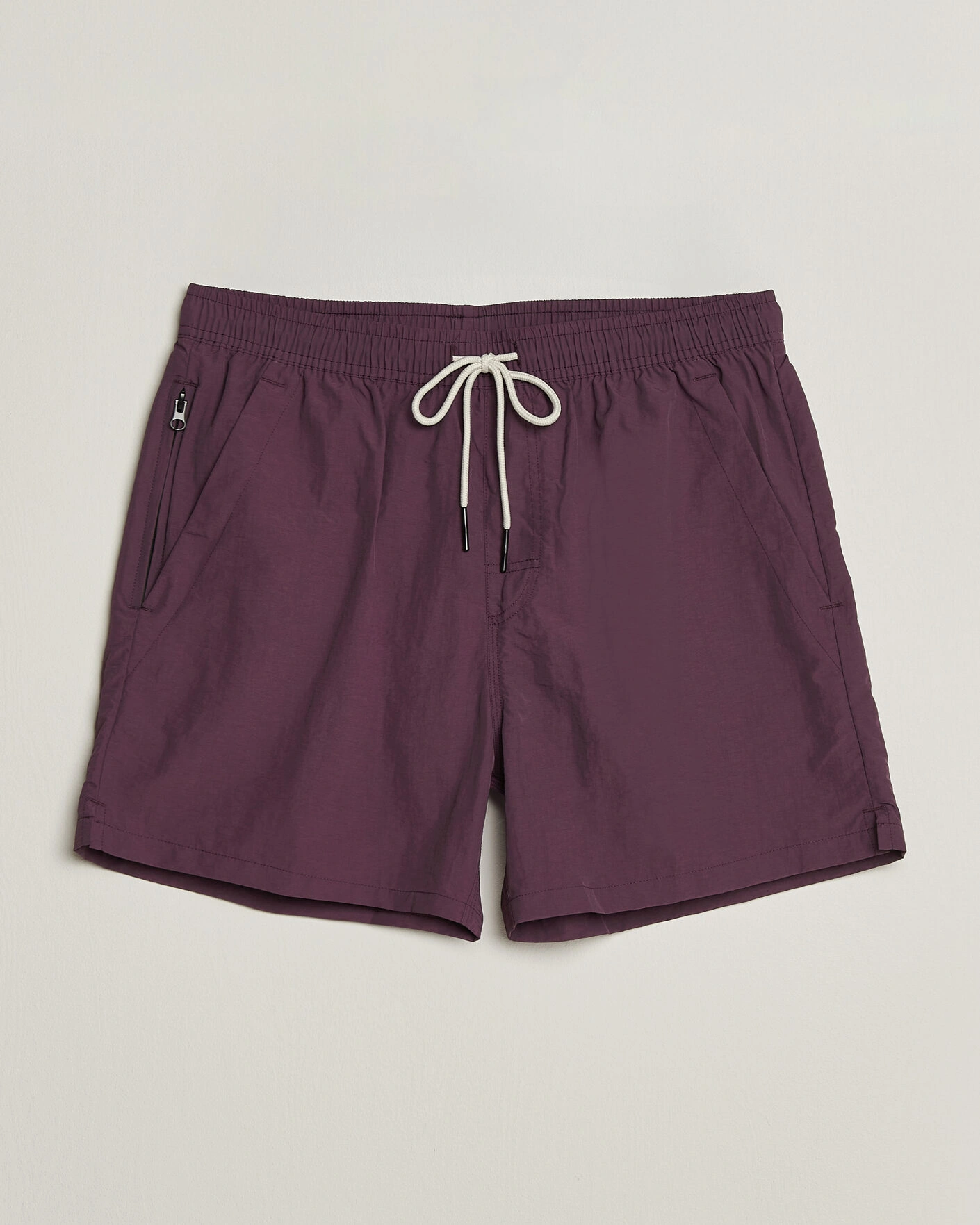 Herr | Badbyxor | OAS | Plain Swimshorts Plum