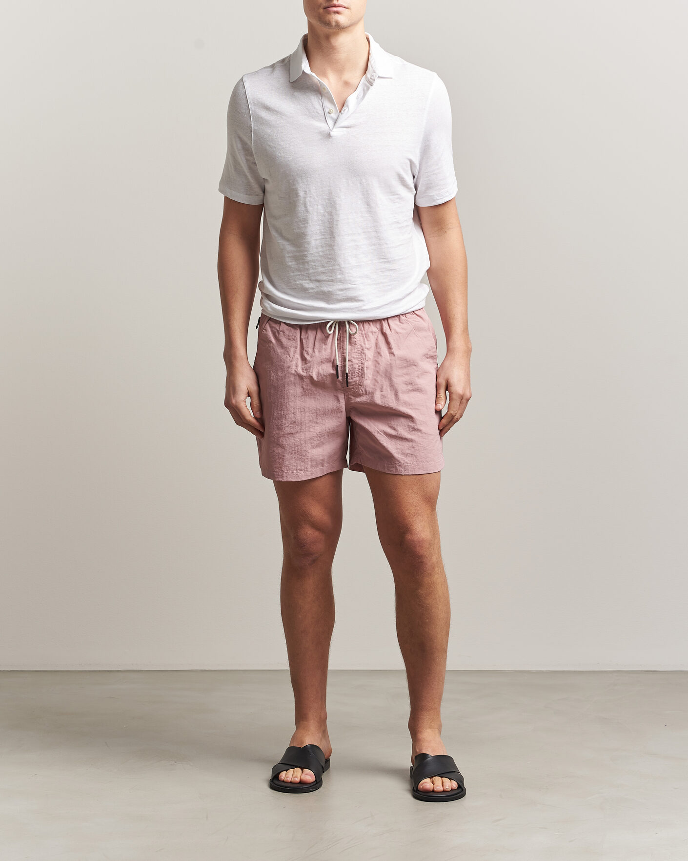 Herr | Badbyxor | OAS | Plain Swimshorts Blush