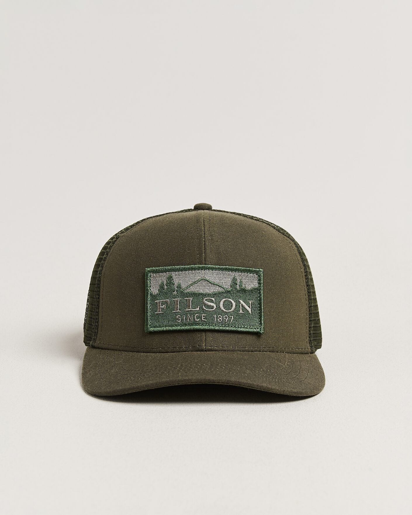 Herr | Hattar & kepsar | Filson | Scenic Waxed Logger Mesh Cap Otter Green
