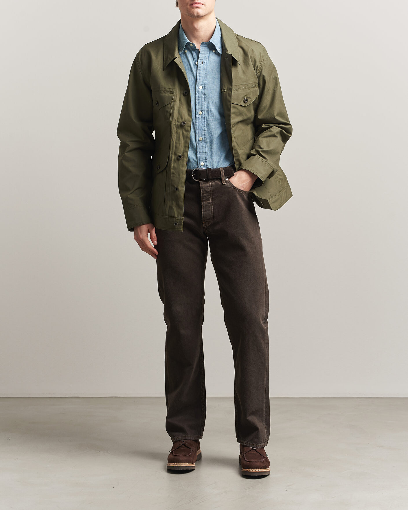 Herr | Jackor | Filson | Ranger Journeman Jacket Dark Olive