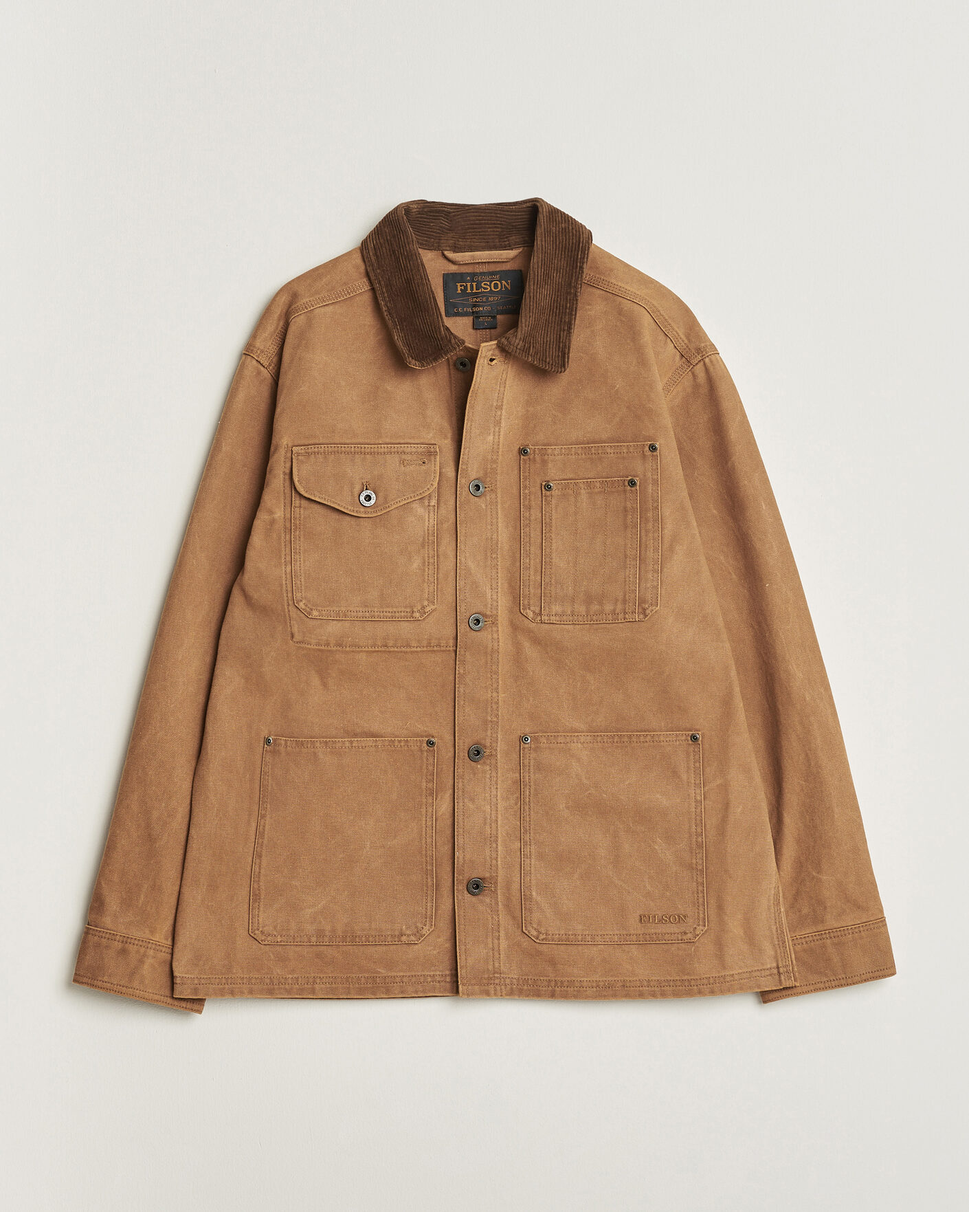 Herr | Jackor | Filson | Rustic Canvas Barn Coat Whiskey
