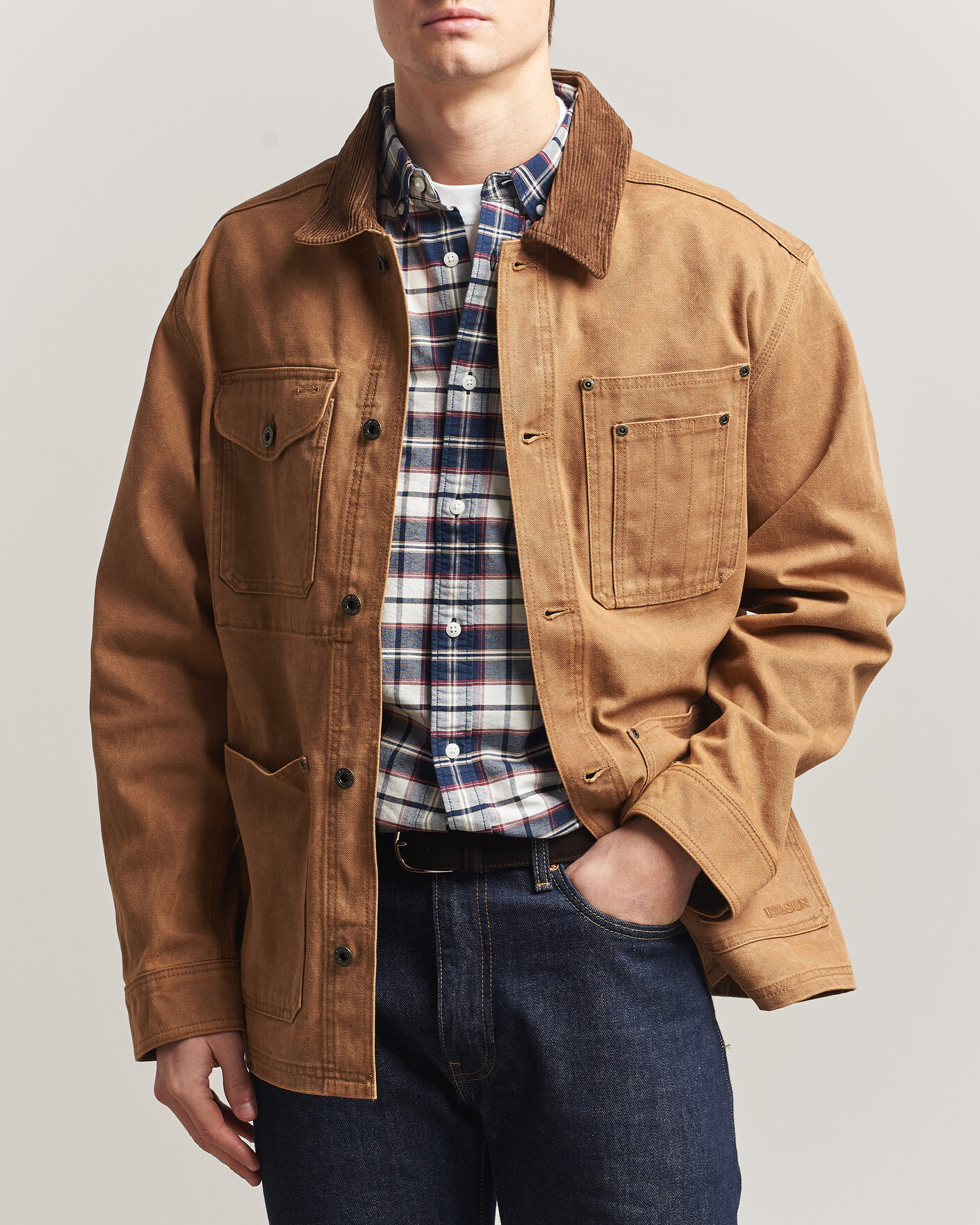Herr | Jackor | Filson | Rustic Canvas Barn Coat Whiskey