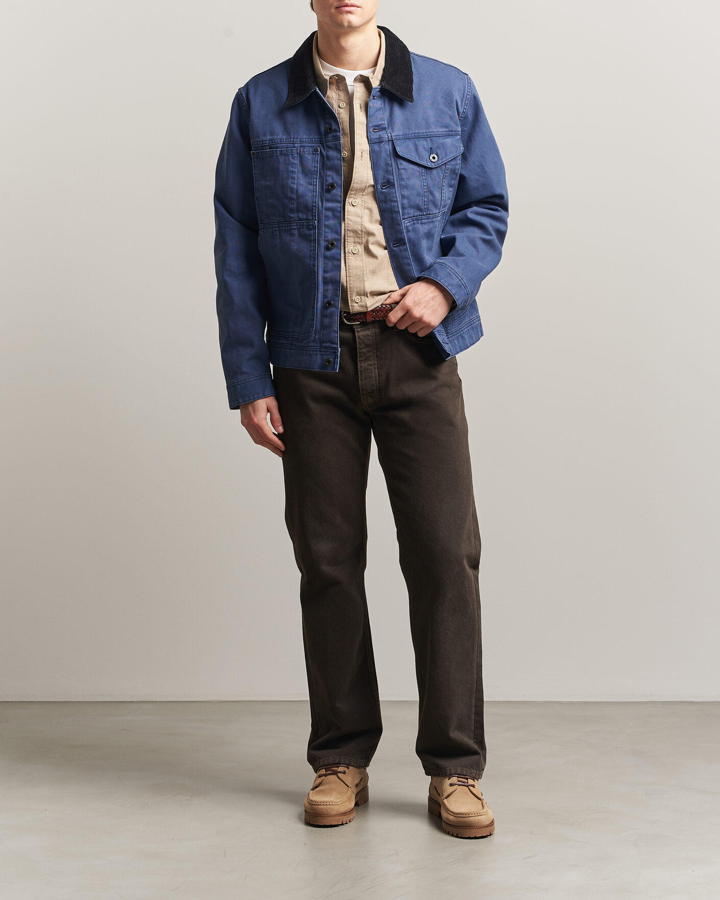 Herr | Jackor | Filson | Rustic Canvas Short Cruiser Indigo