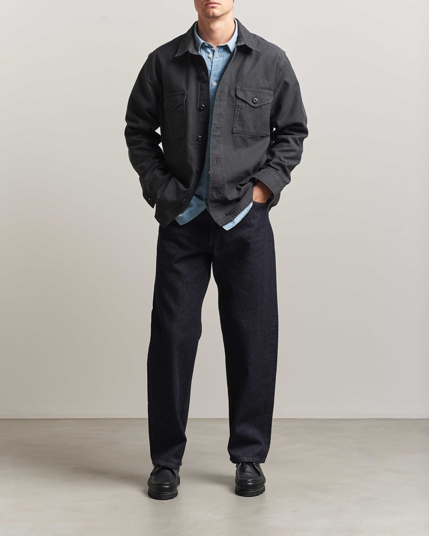 Herr | Skjortor | Filson | Reverse Sateen Jac-Shirt Washed Black