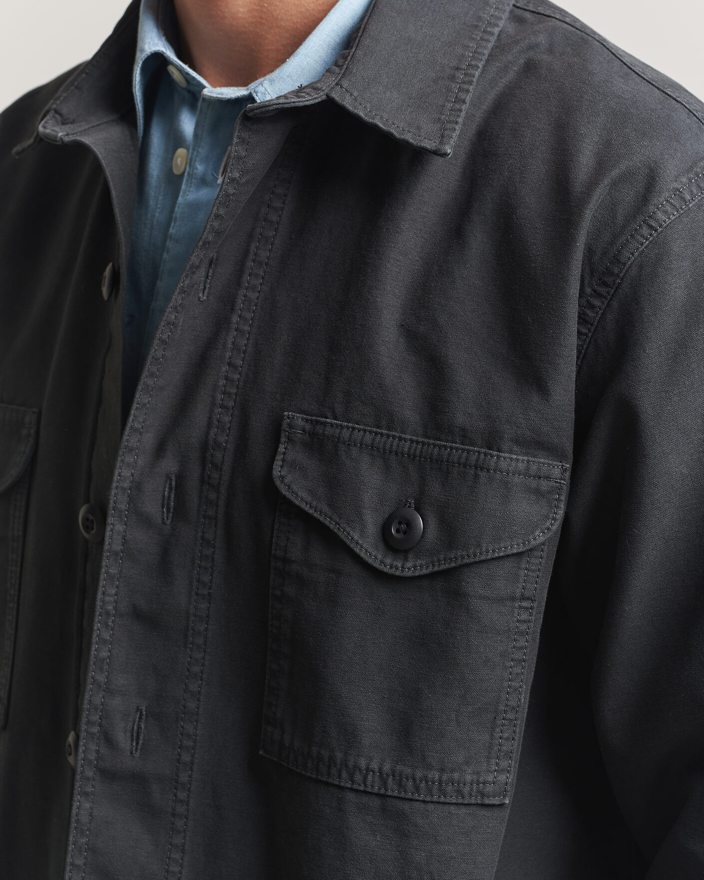 Herr | Skjortor | Filson | Reverse Sateen Jac-Shirt Washed Black