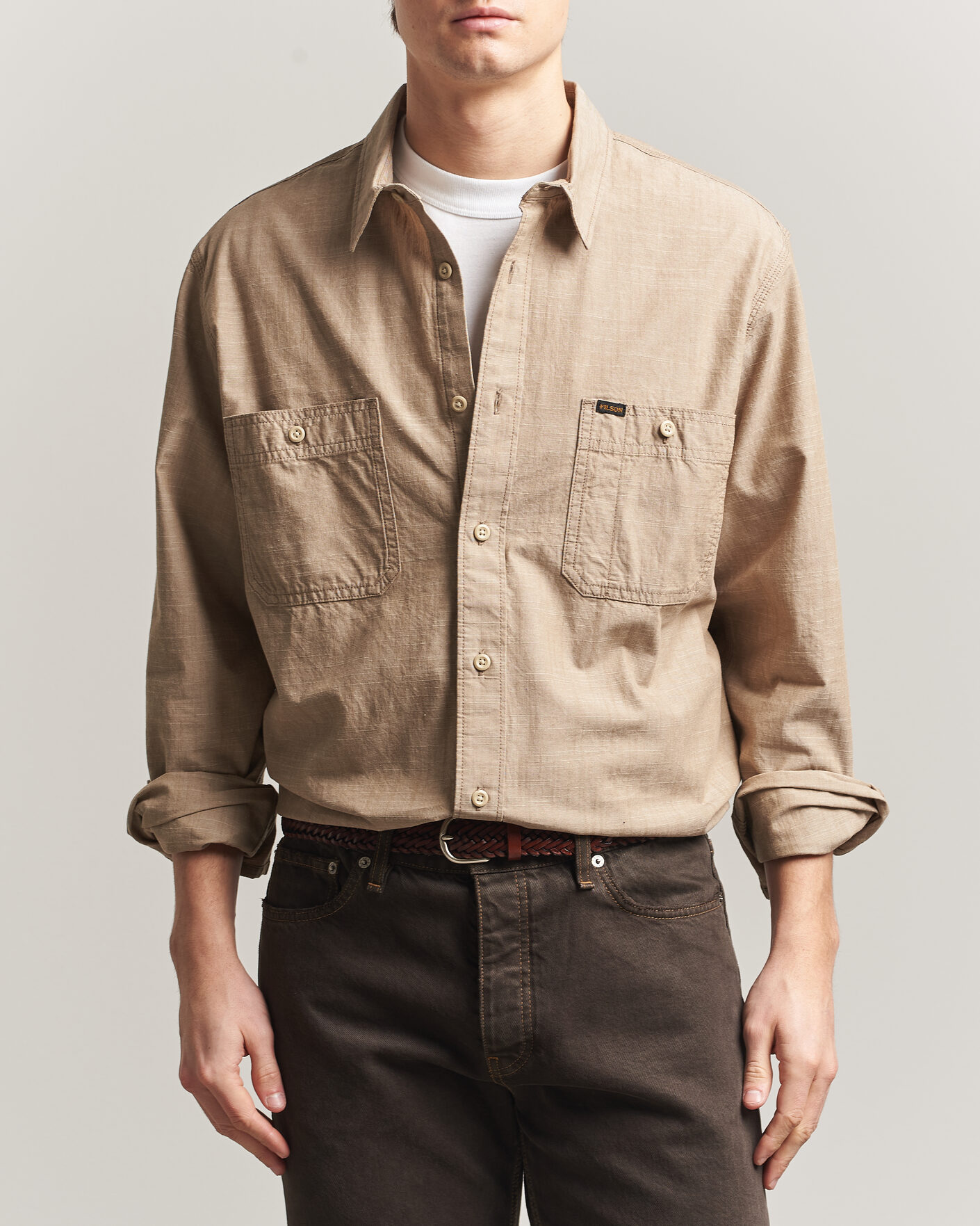 Herr | Skjortor | Filson | Chambray CPO Shirt Tan