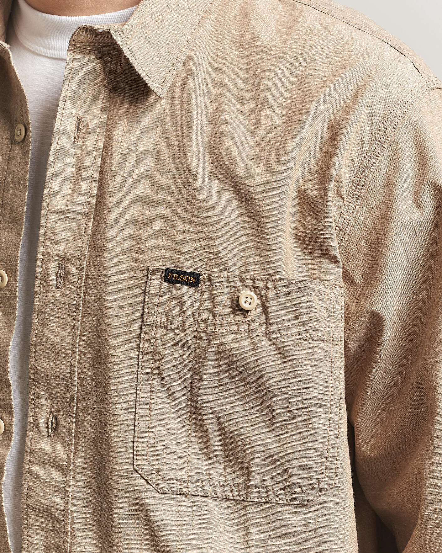 Herr | Skjortor | Filson | Chambray CPO Shirt Tan