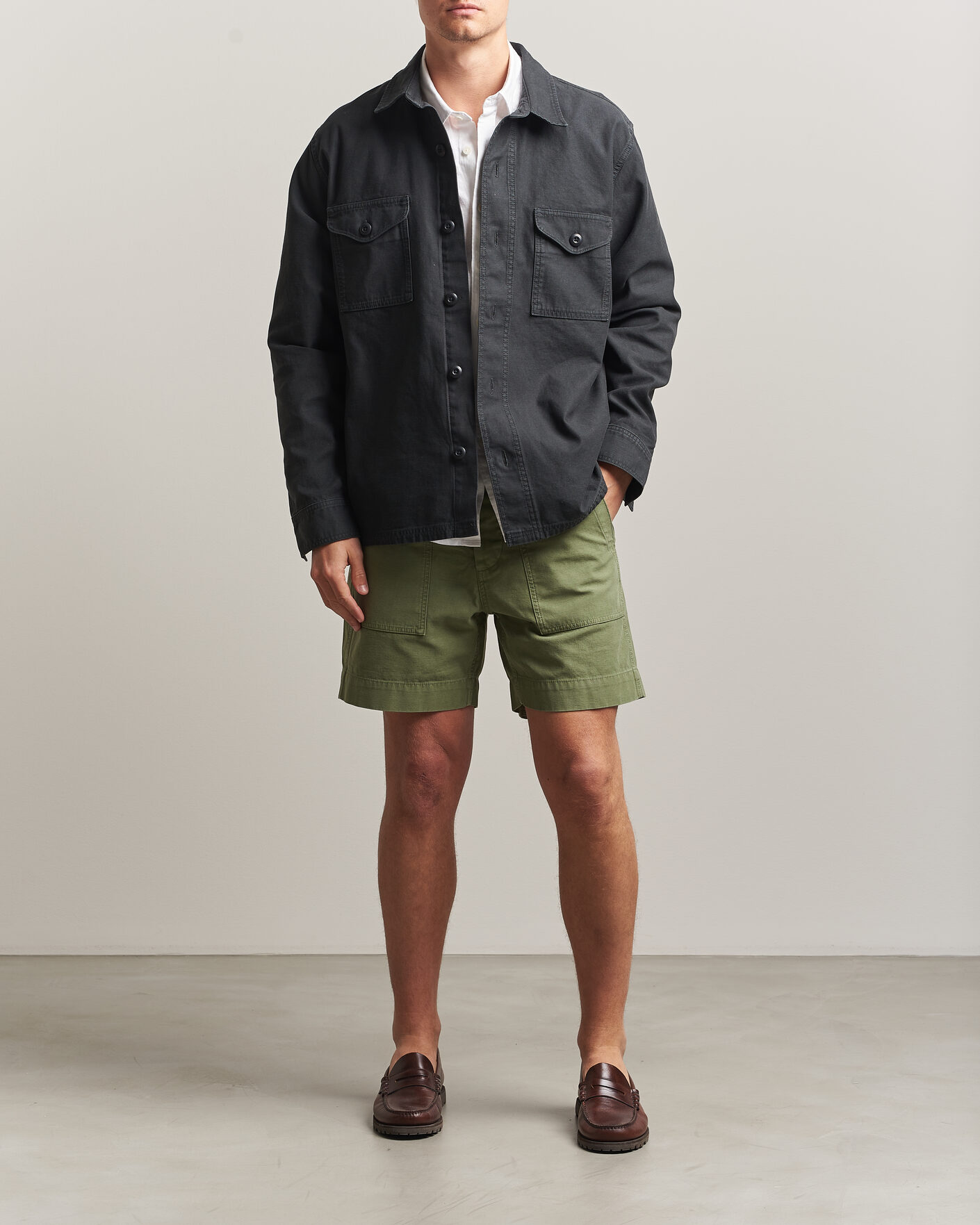 Herr | Shorts | Filson | Field Cargo Shorts Washed Fatigue Green