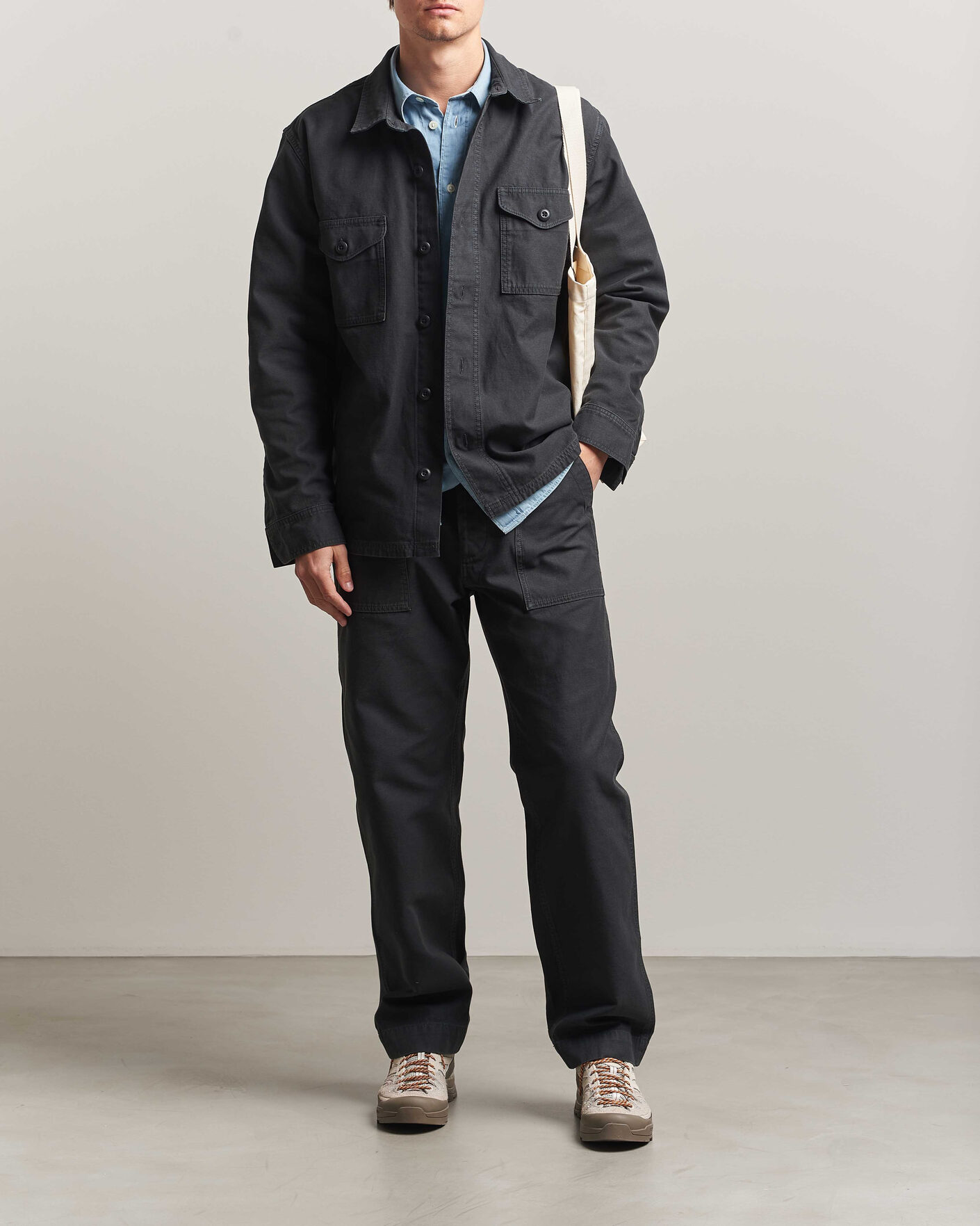 Herr | Byxor | Filson | Field Supply Pants Washed Faded Black