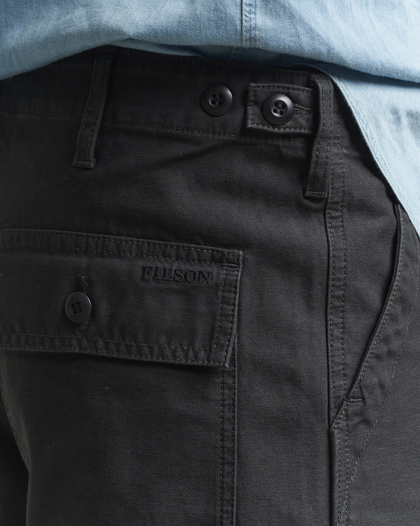 Herr | Byxor | Filson | Field Supply Pants Washed Faded Black