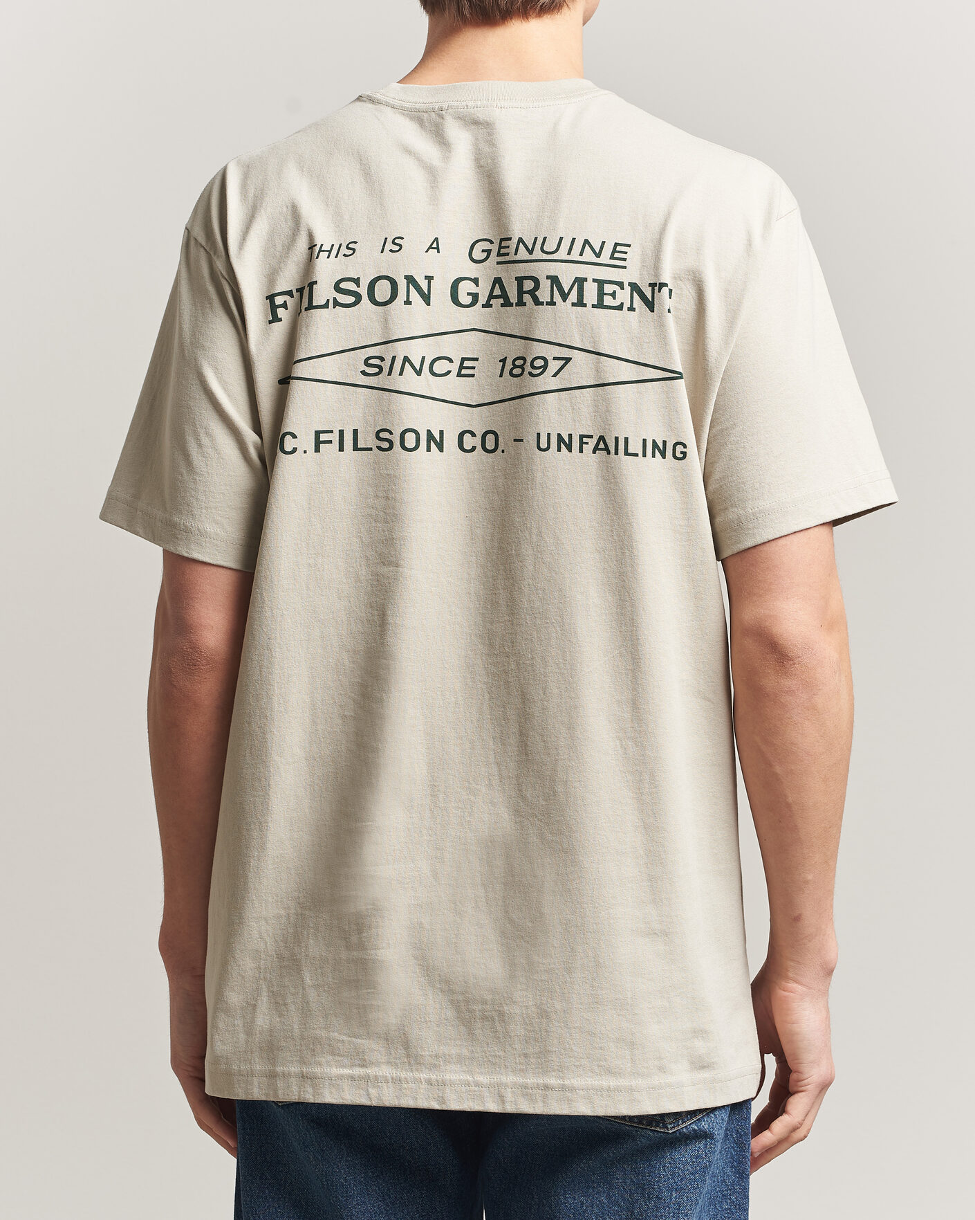 Herr | T-Shirts | Filson | Diamond Graphic T-Shirt Sky Grey