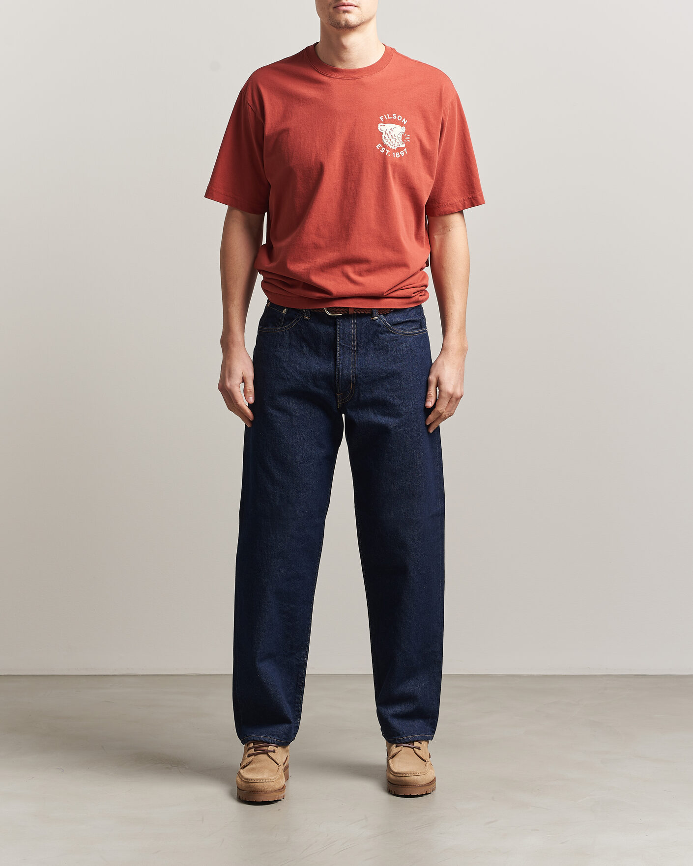 Herr | T-Shirts | Filson | Bear Graphic T-Shirt Chili Oil