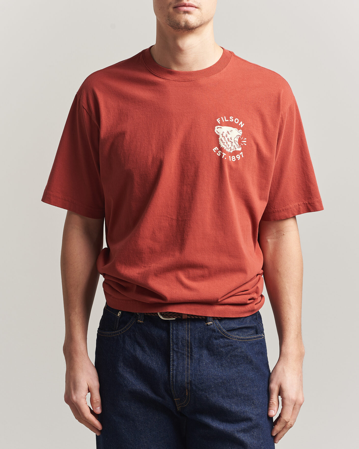 Herr | T-Shirts | Filson | Bear Graphic T-Shirt Chili Oil