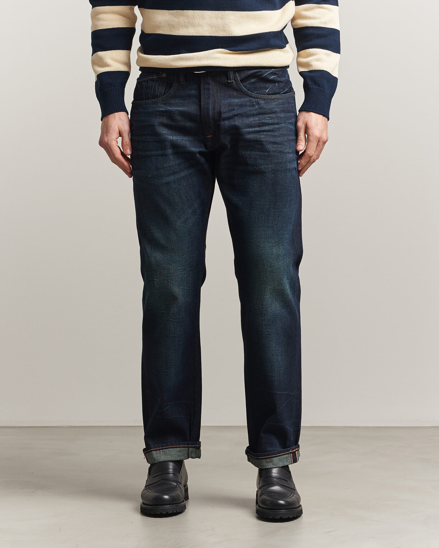 Herr | Byxor | -1 Nordic Denim | Regular Fit Selvedge Jeans Connoisseur Blue