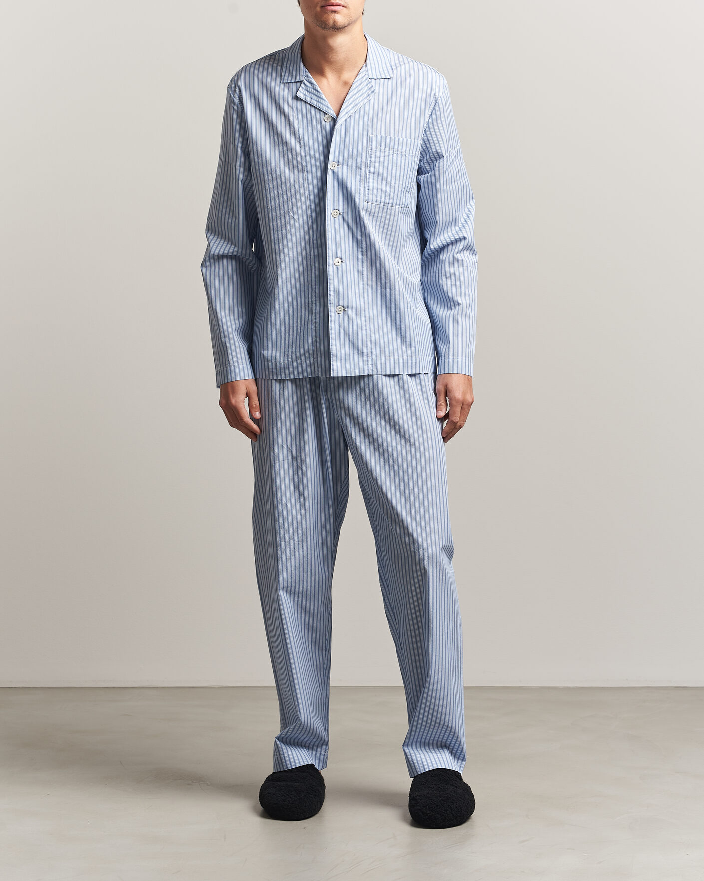 Herr | Pyjamas & Morgonrockar | Tekla | Fine Twill Pyjama Shirt Cooper Stripes