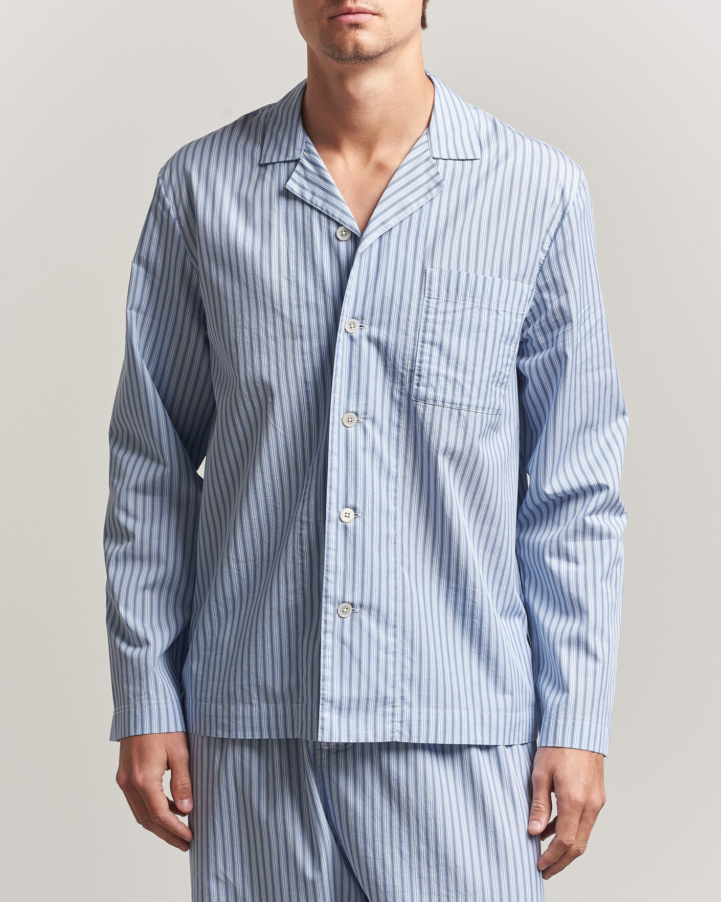 Herr | Pyjamas & Morgonrockar | Tekla | Fine Twill Pyjama Shirt Cooper Stripes