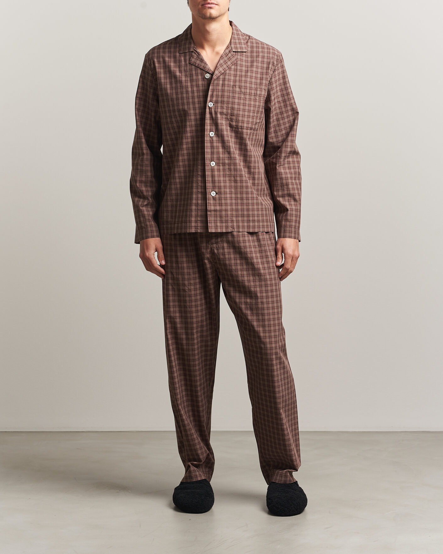 Herr | Pyjamas & Morgonrockar | Tekla | Fine Twill Pyjama Shirt Serra Checks