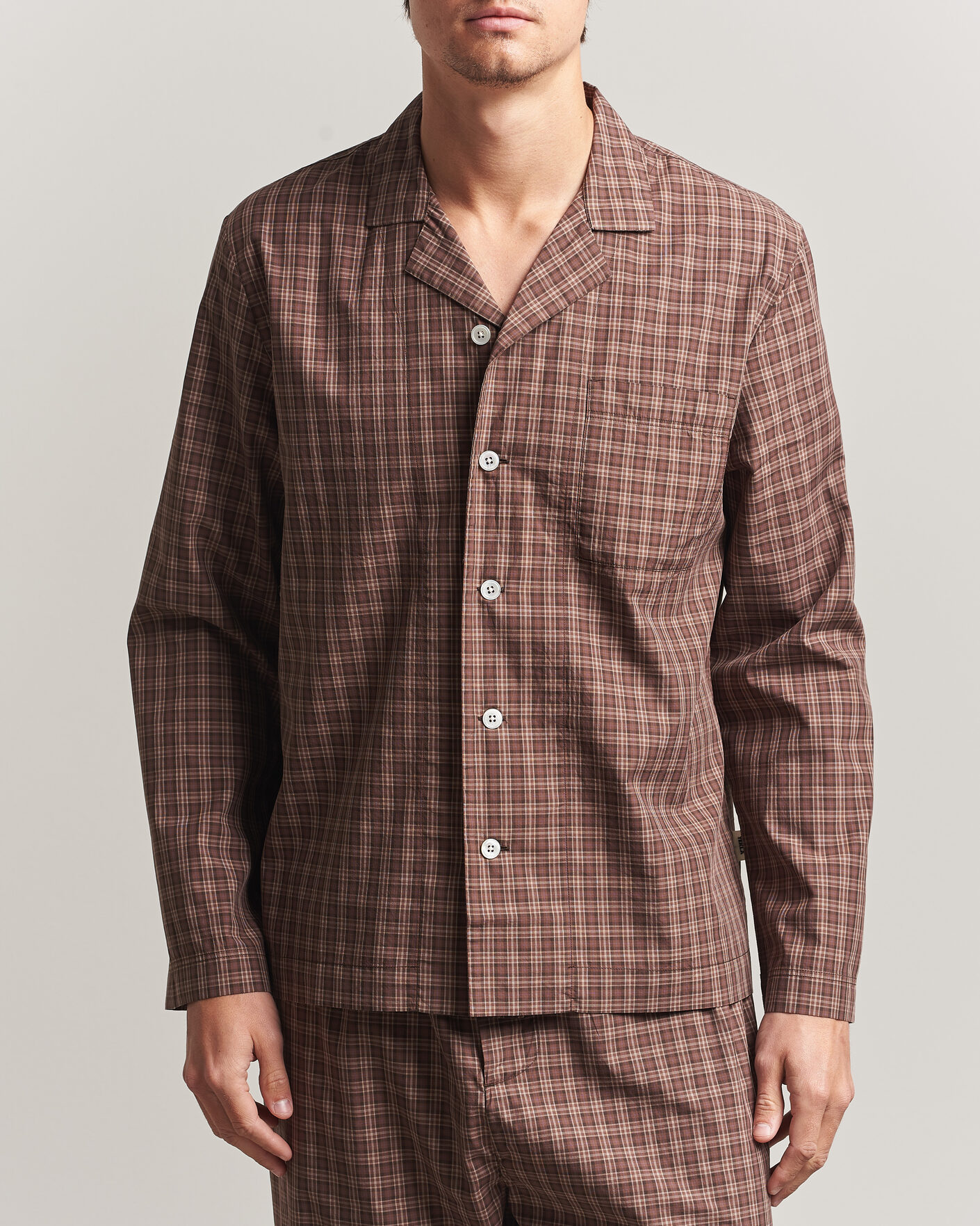 Herr | Pyjamas & Morgonrockar | Tekla | Fine Twill Pyjama Shirt Serra Checks