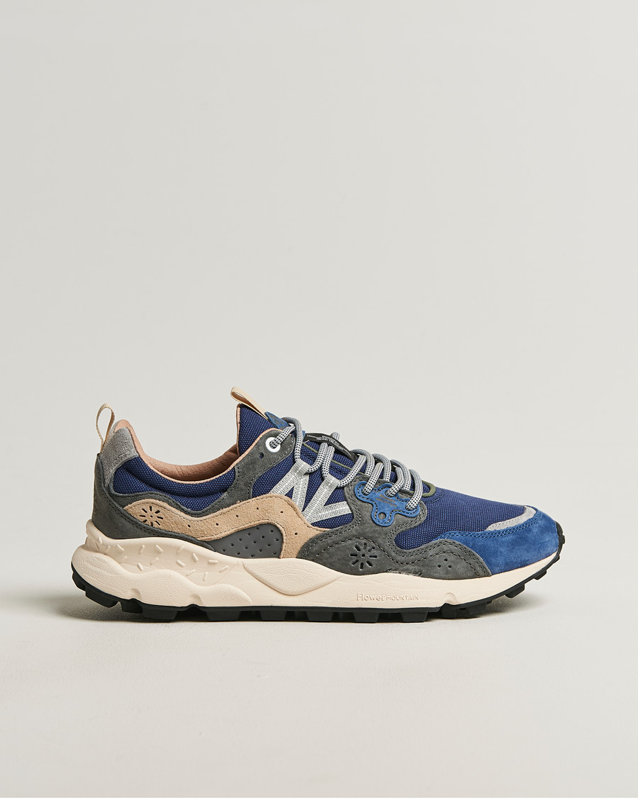 Herr | Sneakers | Flower Mountain | Yamano 3 Suede/Canvas Sneaker Blue/Grey