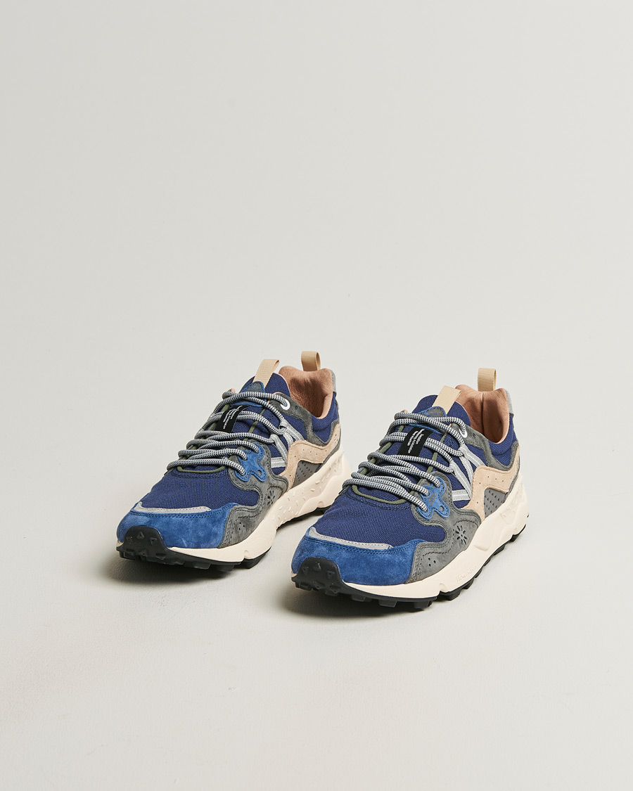 Herr | Sneakers | Flower Mountain | Yamano 3 Suede/Canvas Sneaker Blue/Grey