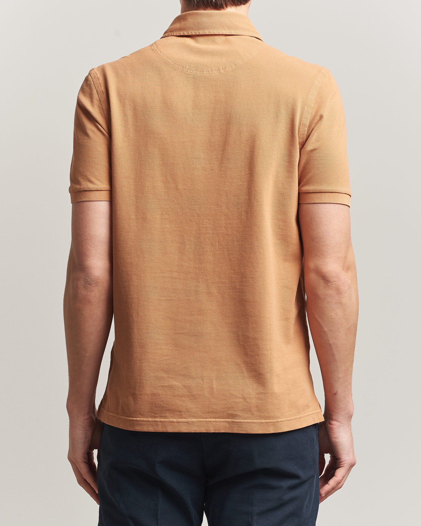 Herr | Pikéer | Gran Sasso | Washed Polo Apricot Orange