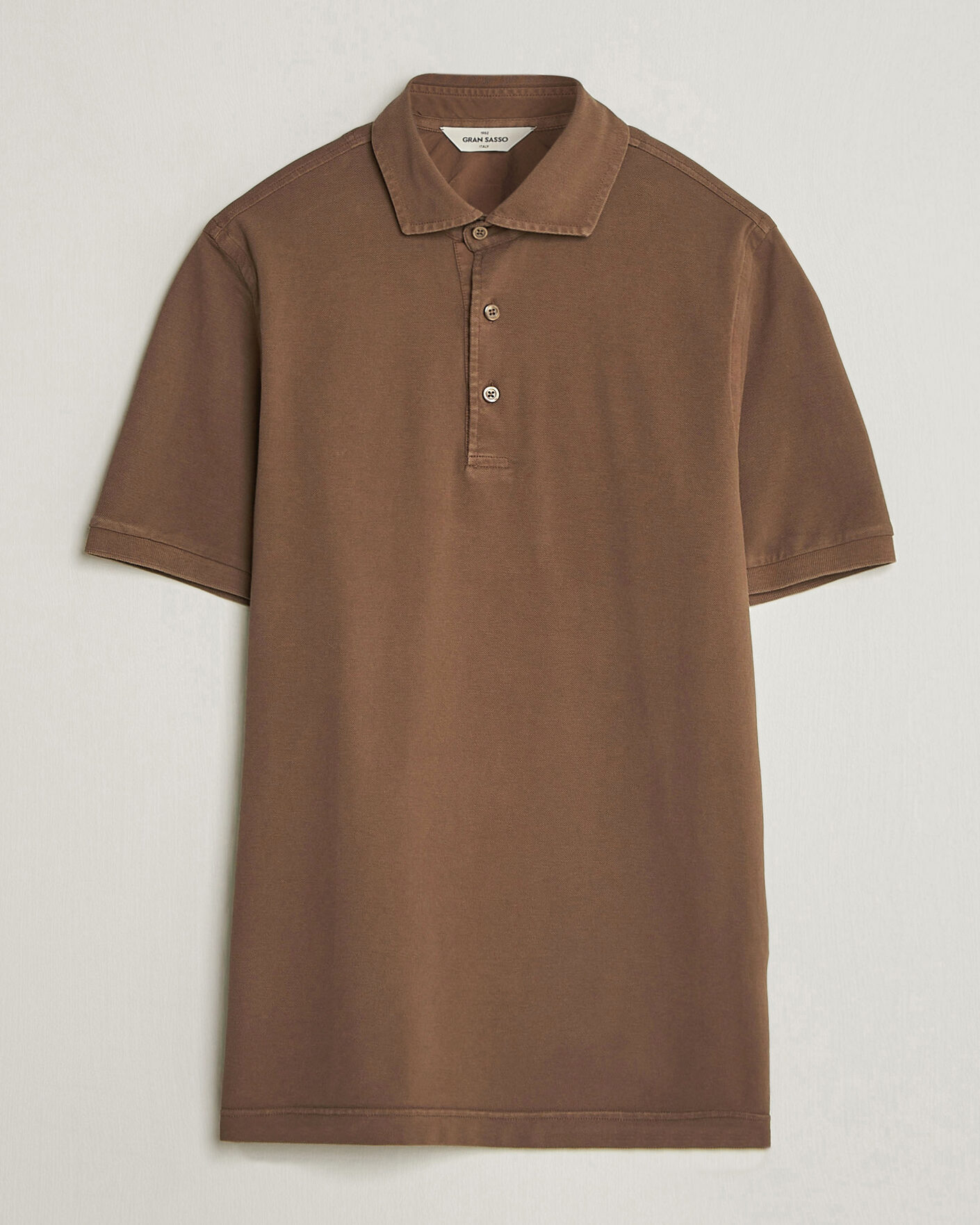 Herr | Pikéer | Gran Sasso | Washed Polo Brown