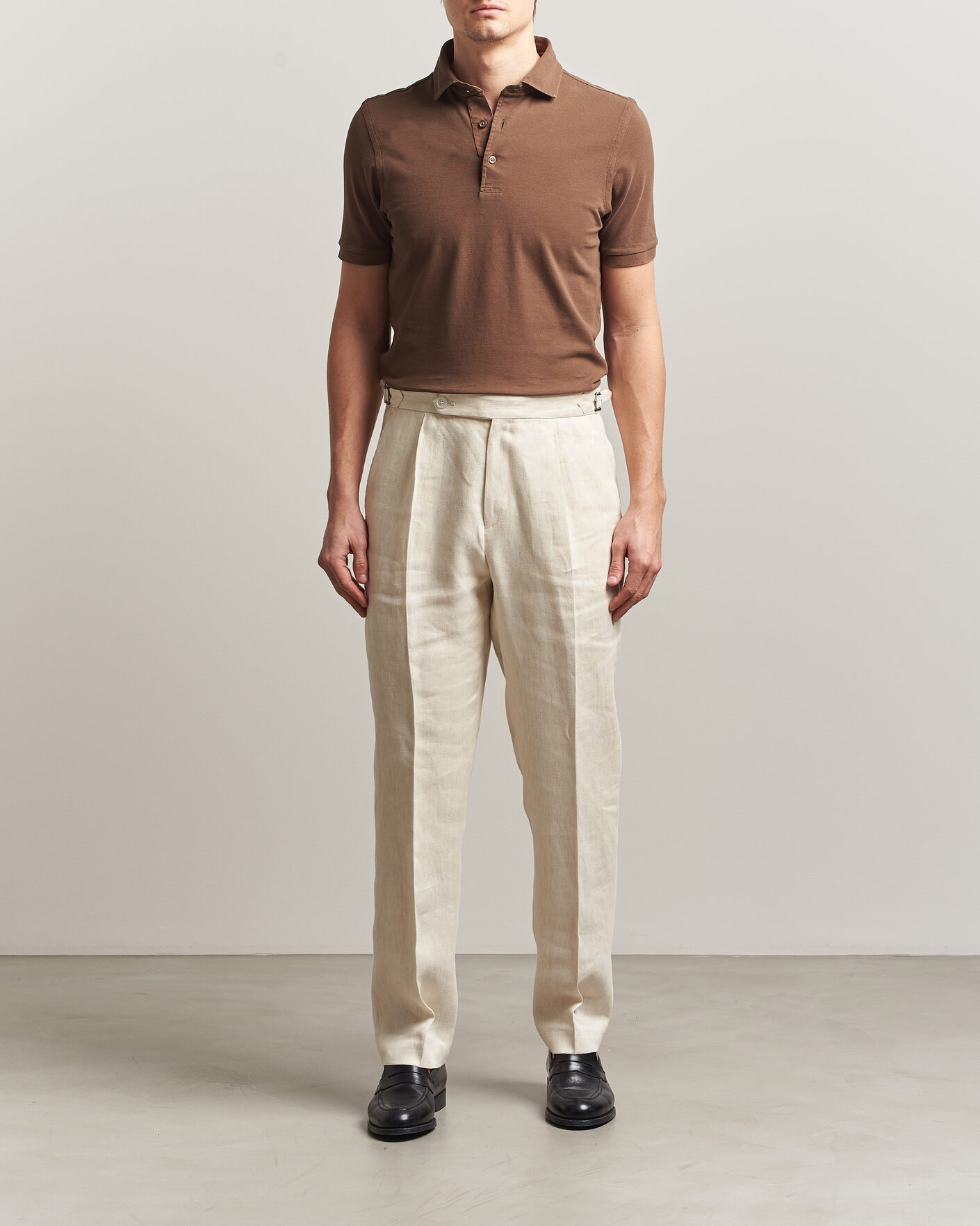 Herr | Pikéer | Gran Sasso | Washed Polo Brown