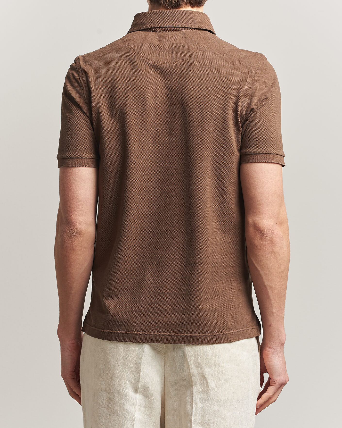 Herr | Pikéer | Gran Sasso | Washed Polo Brown