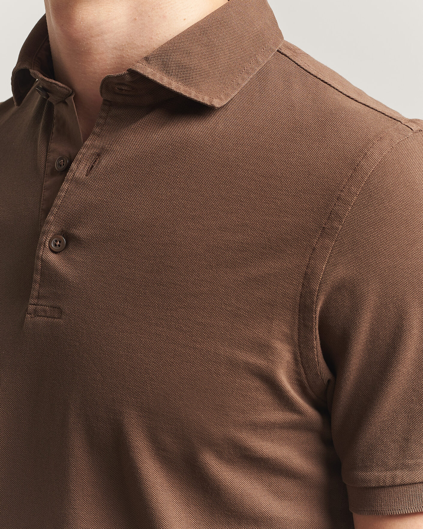 Herr | Pikéer | Gran Sasso | Washed Polo Brown