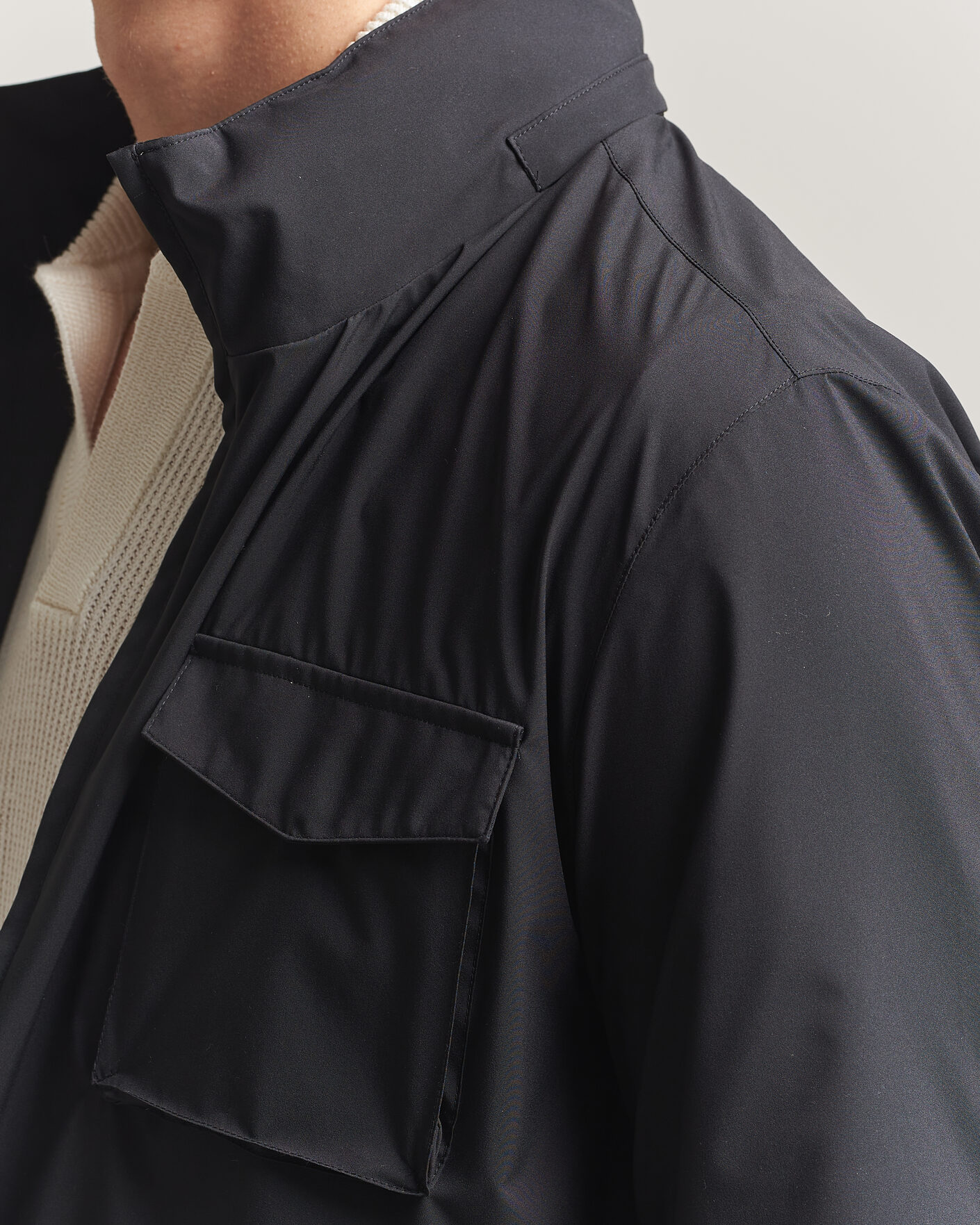 Herr | Jackor | Gran Sasso | Nylon Field Jacket Navy