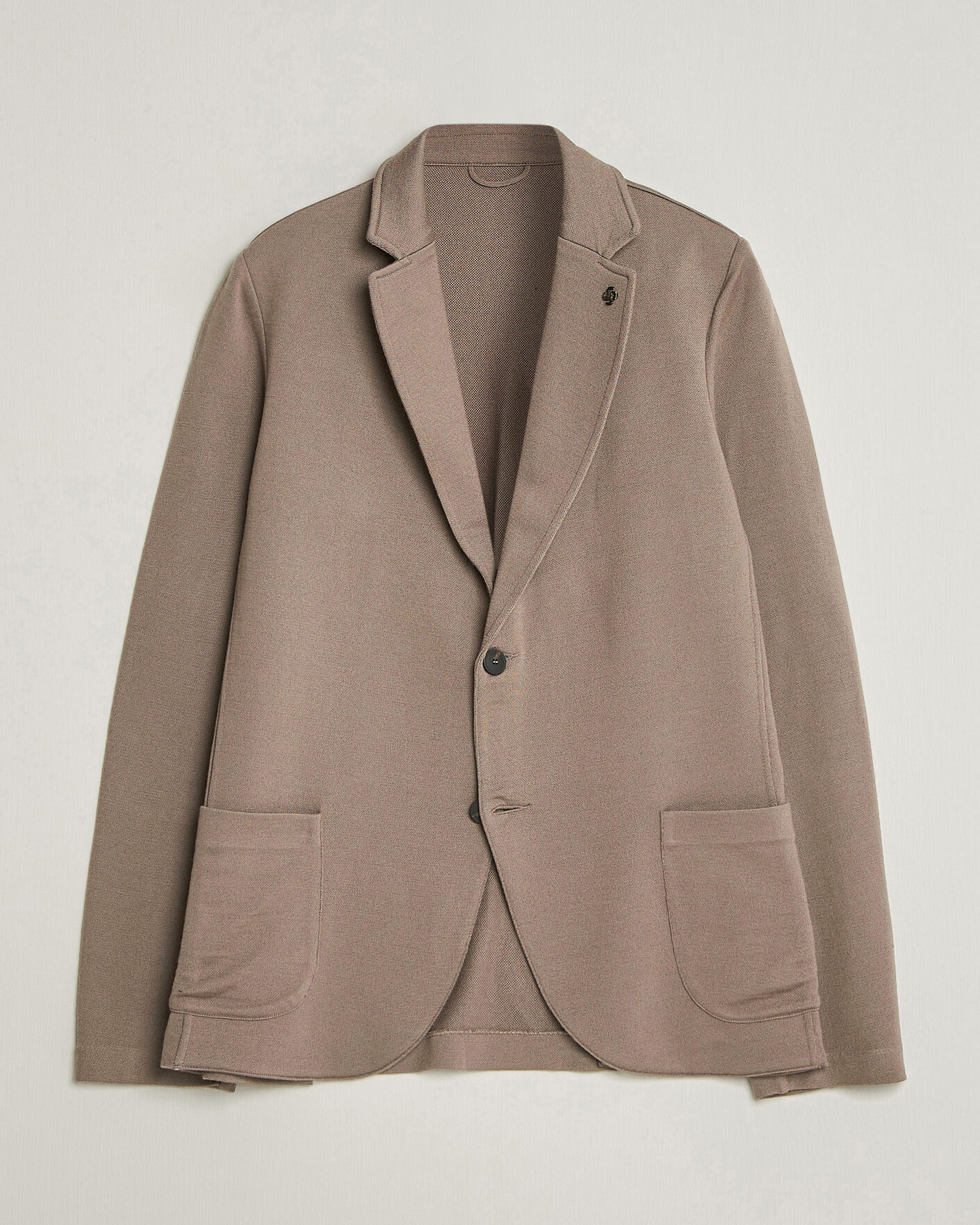 Herr | Kavajer | Gran Sasso | Wool Knitted Blazer Brown