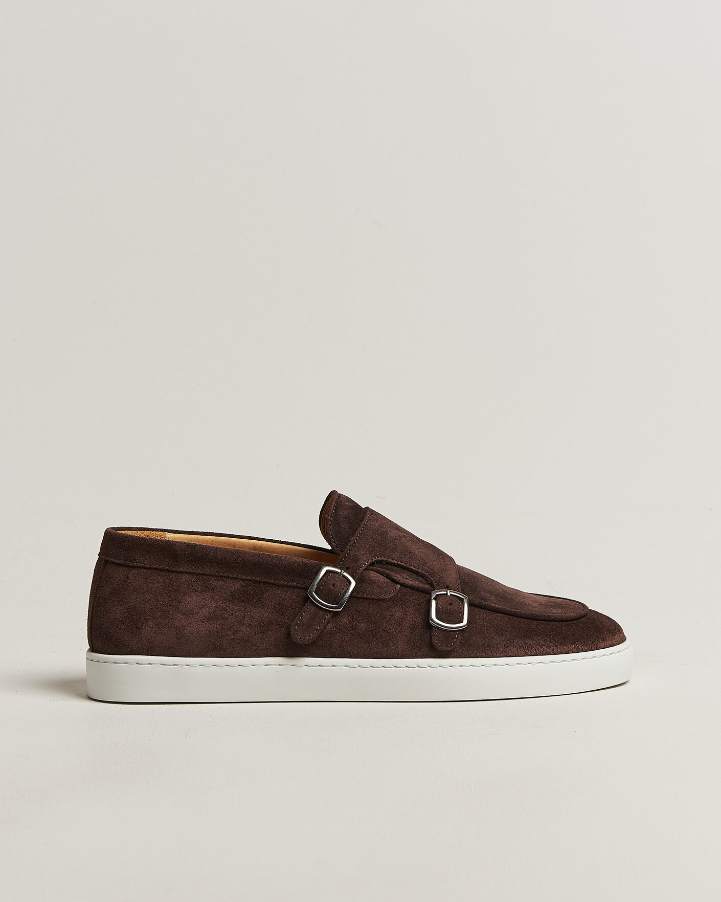 Herr | Loafers | Fliteless | Suede Monk Strap Sneaker Loafer Dark Brown