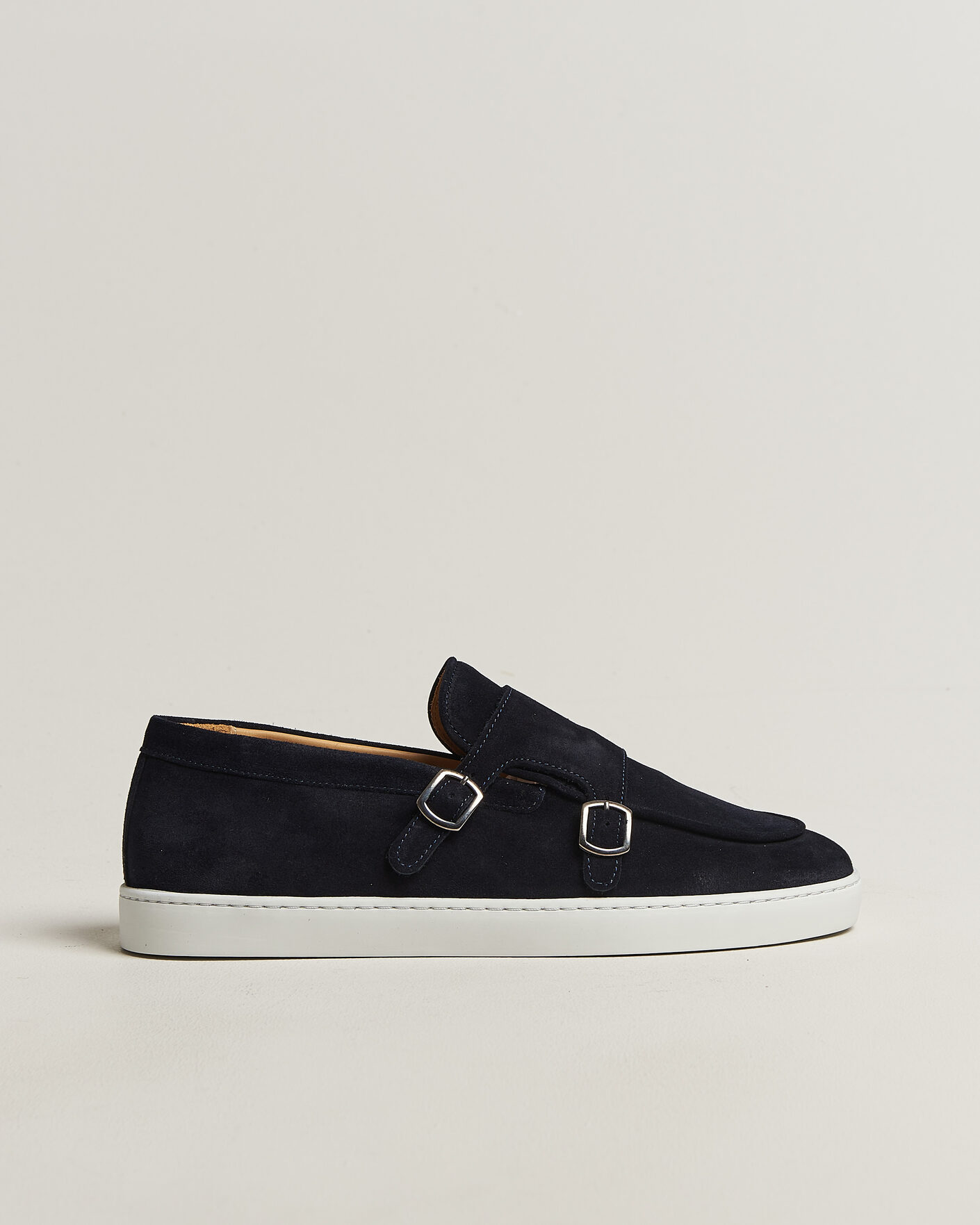 Herr | Loafers | Fliteless | Suede Monk Strap Sneaker Loafer Navy