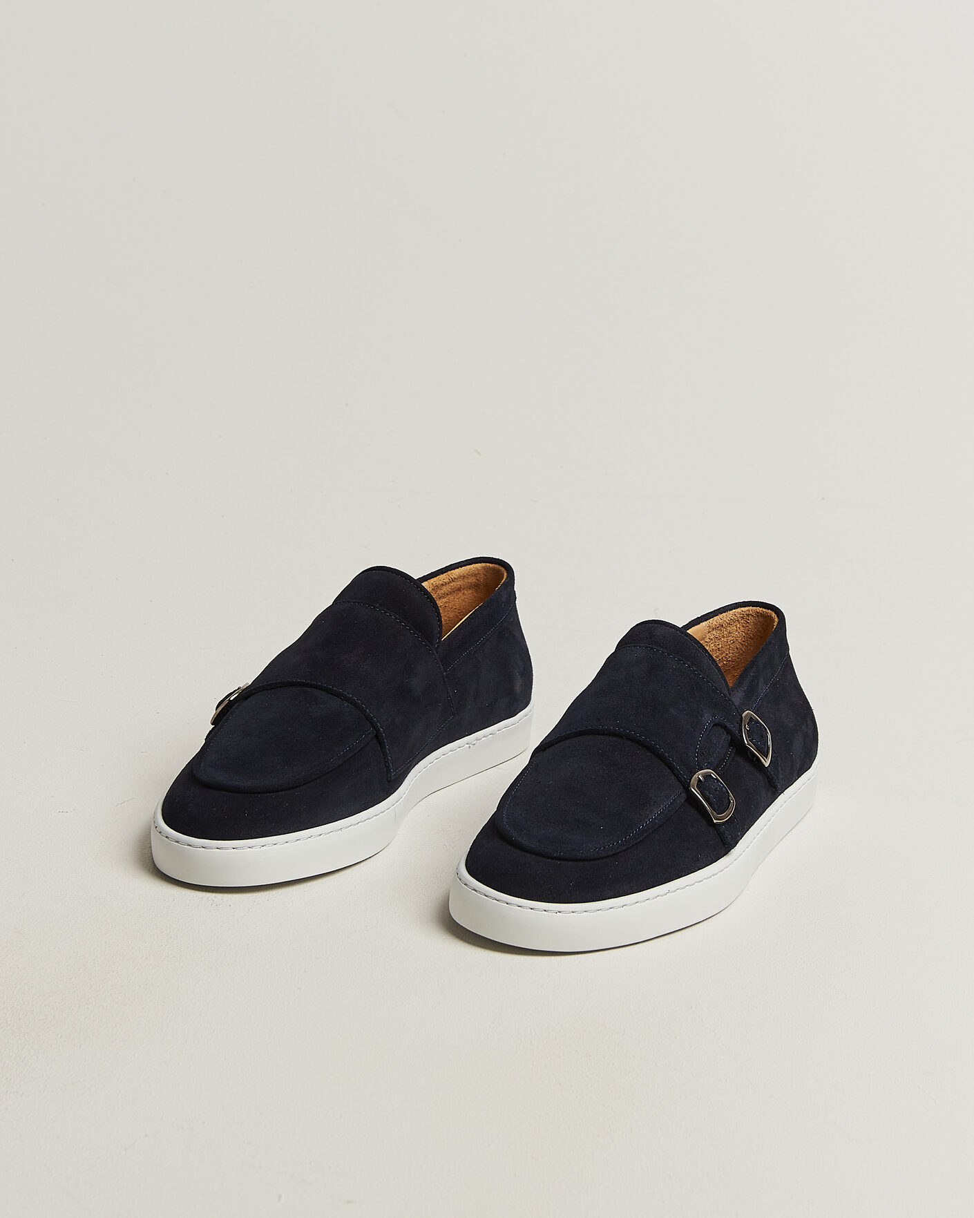 Herr | Loafers | Fliteless | Suede Monk Strap Sneaker Loafer Navy