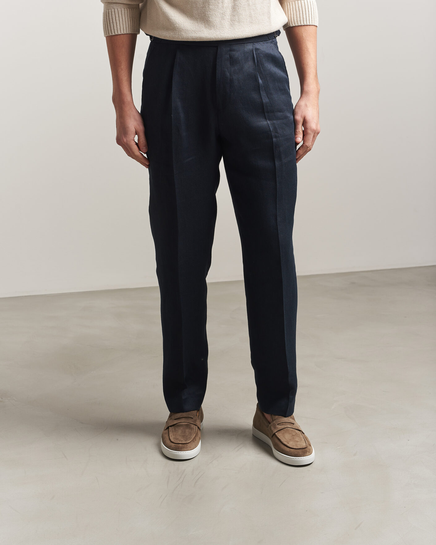 Herr | Loafers | Fliteless | Suede Penny Sneaker Light Brown