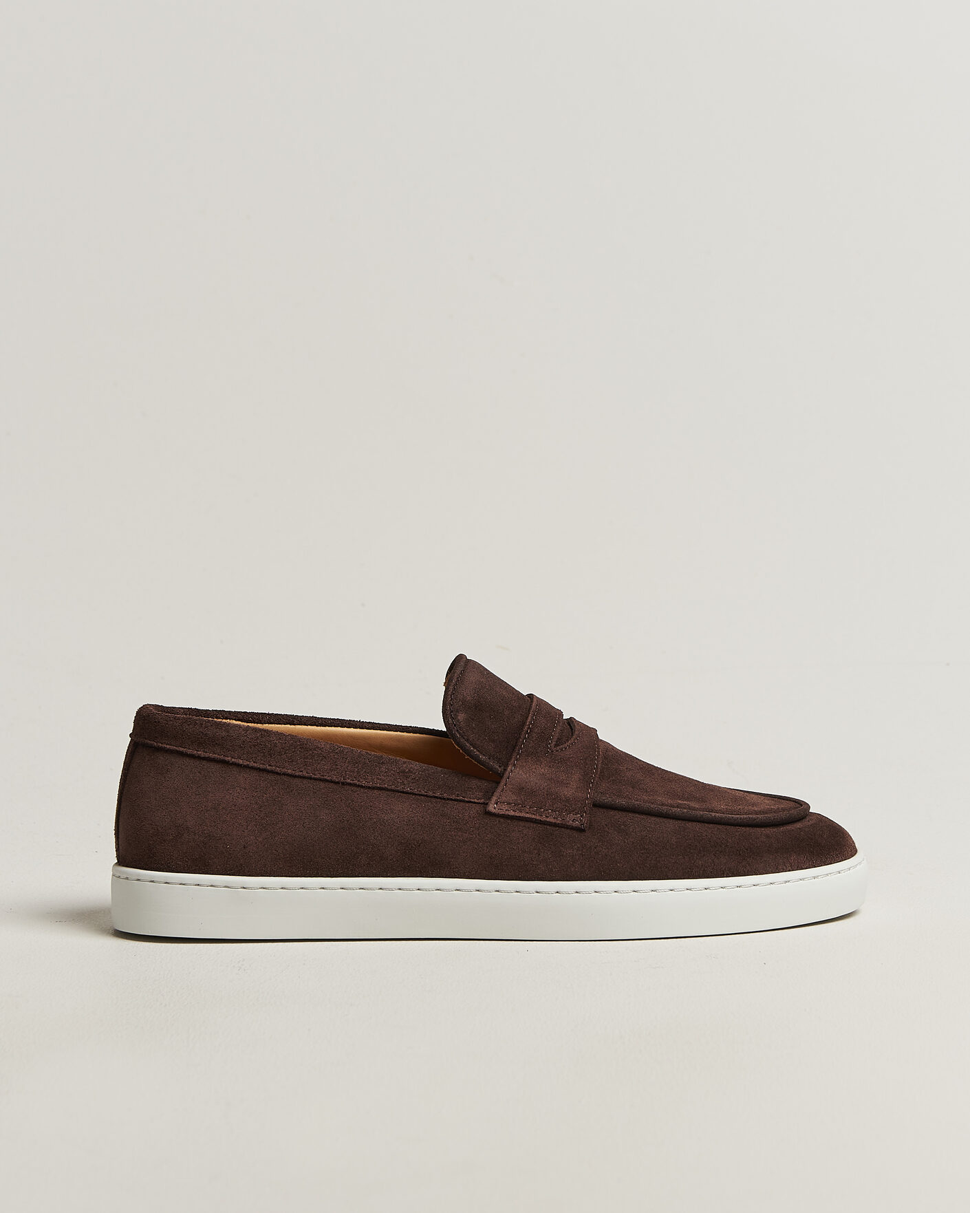 Herr | Loafers | Fliteless | Suede Penny Sneaker Dark Brown