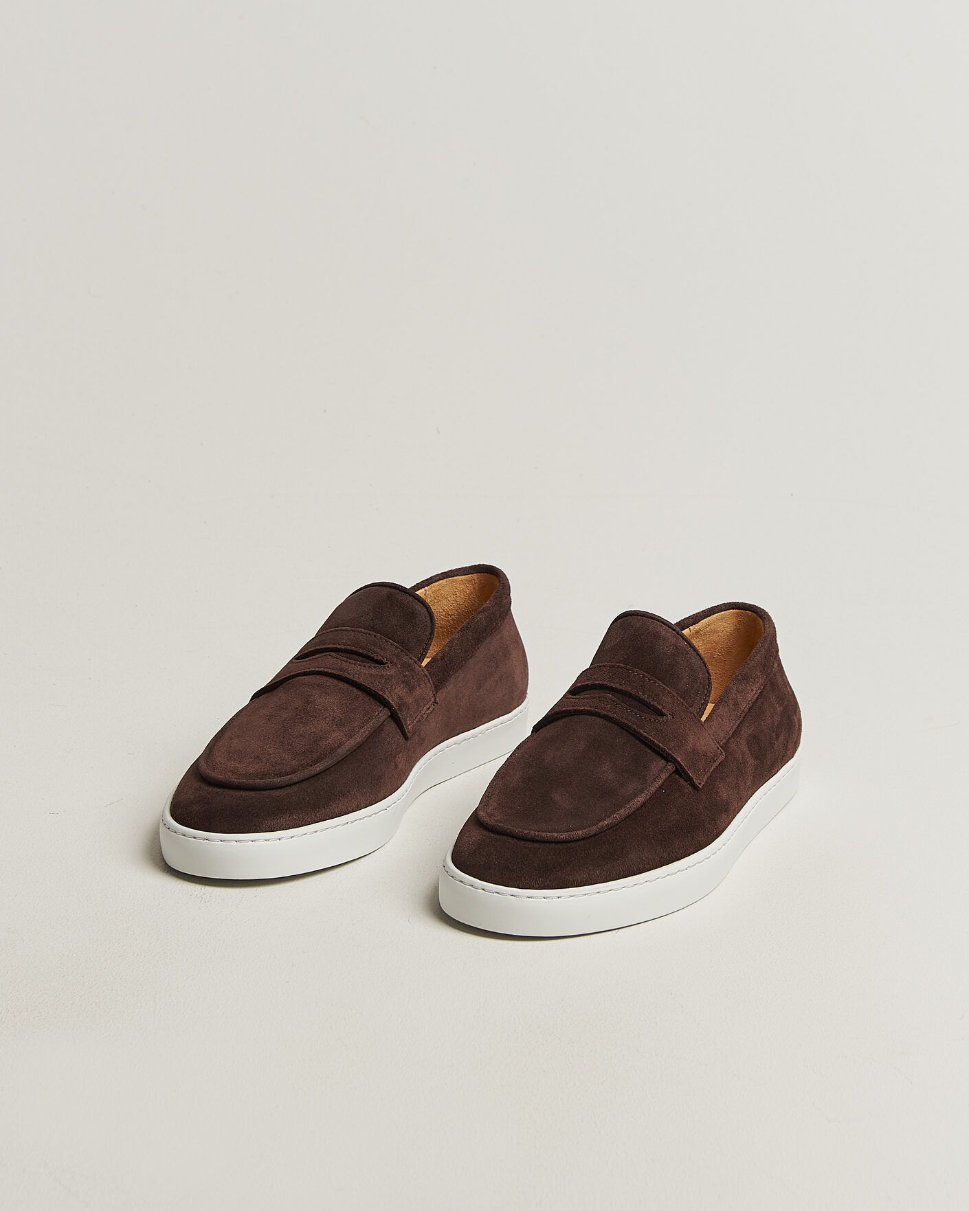 Herr | Loafers | Fliteless | Suede Penny Sneaker Dark Brown