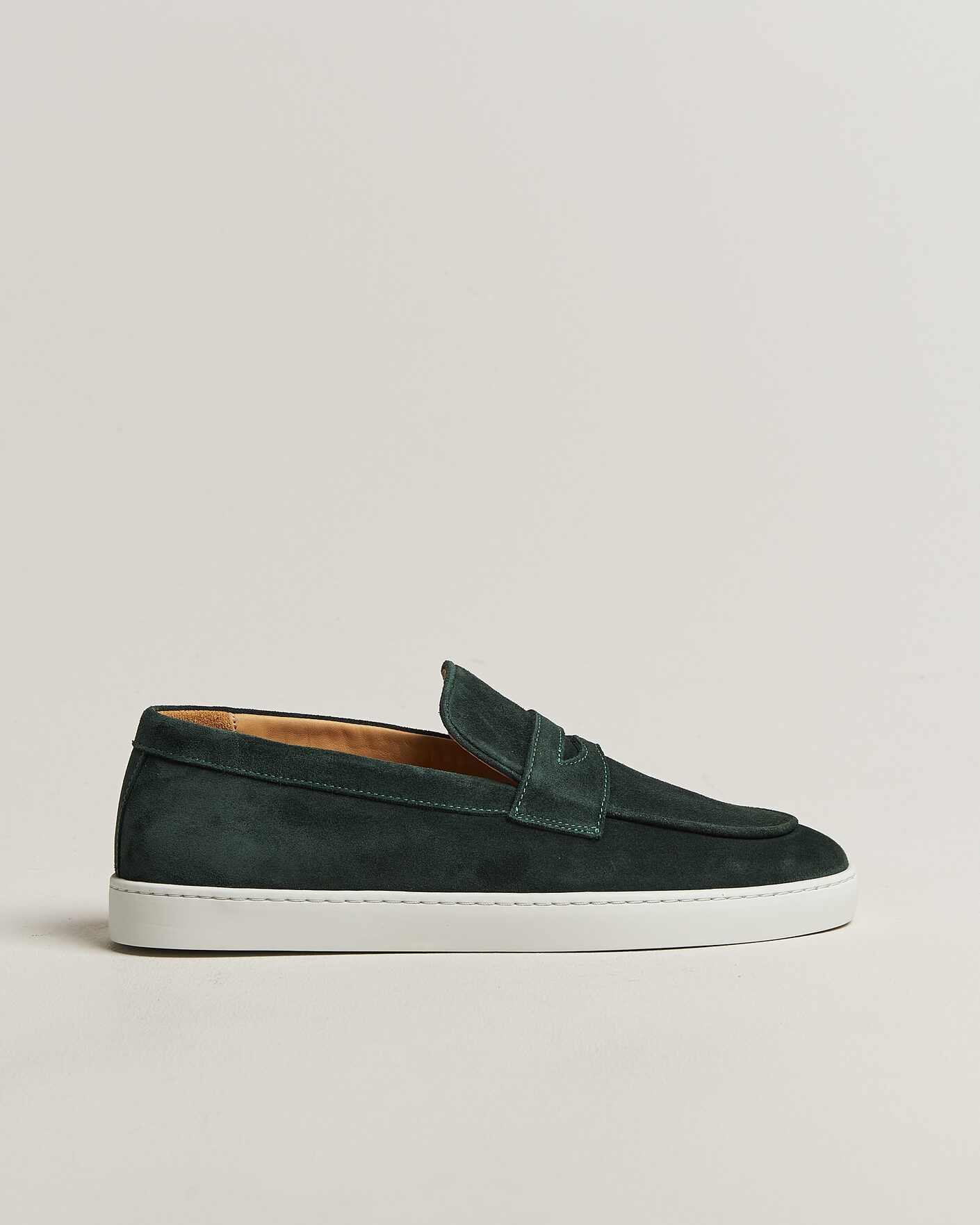 Herr | Loafers | Fliteless | Suede Penny Sneaker Green