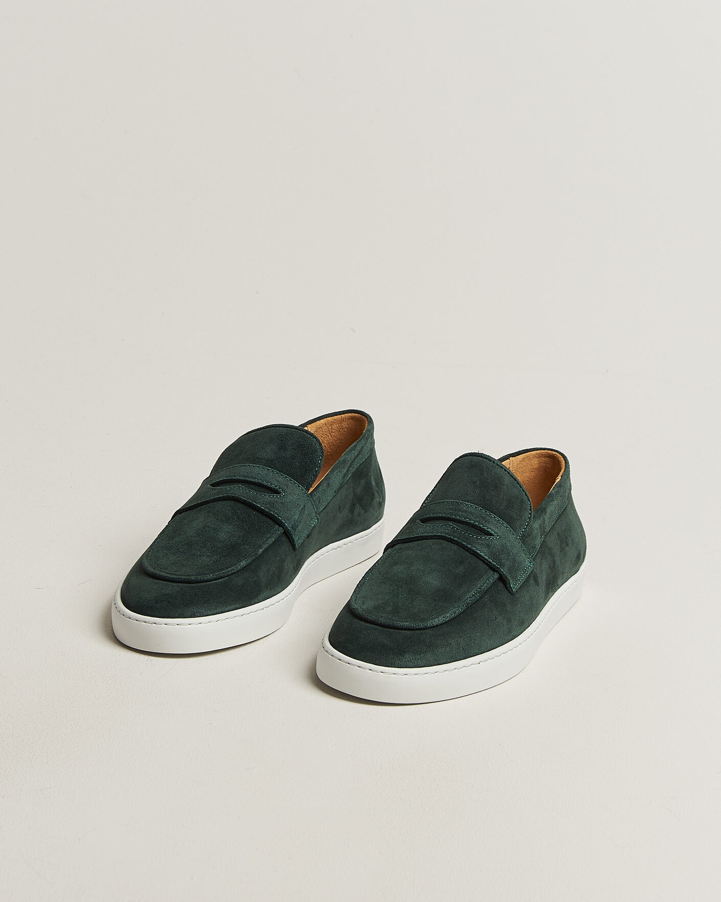 Herr | Loafers | Fliteless | Suede Penny Sneaker Green