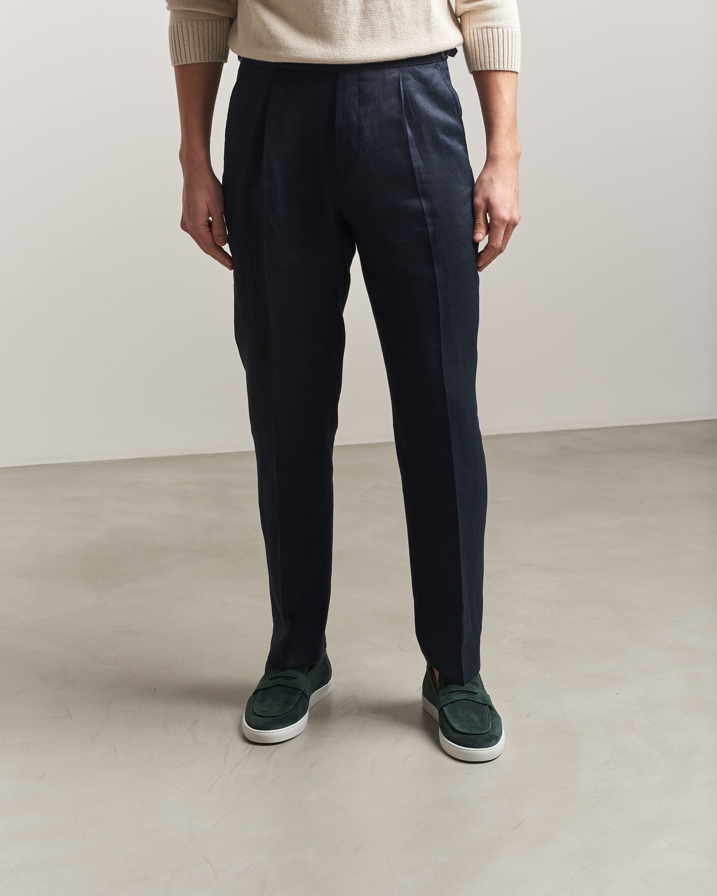 Herr | Loafers | Fliteless | Suede Penny Sneaker Green