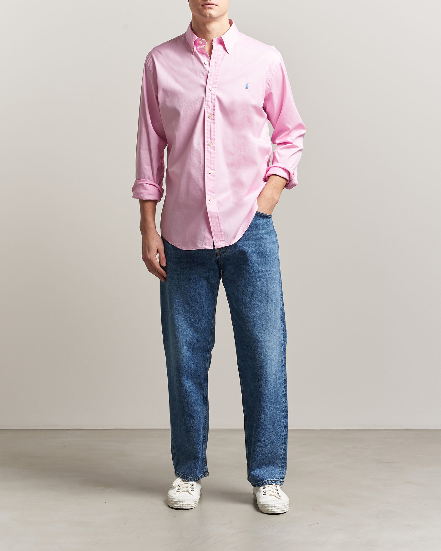 Herr | Skjortor | Polo Ralph Lauren | Custom Fit Garment Twill Shirt Carmel Pink