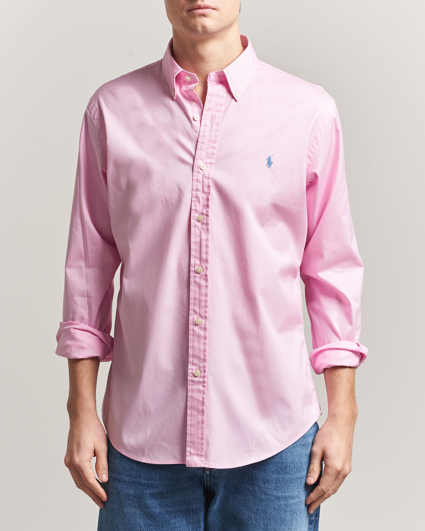 Herr | Skjortor | Polo Ralph Lauren | Custom Fit Garment Twill Shirt Carmel Pink