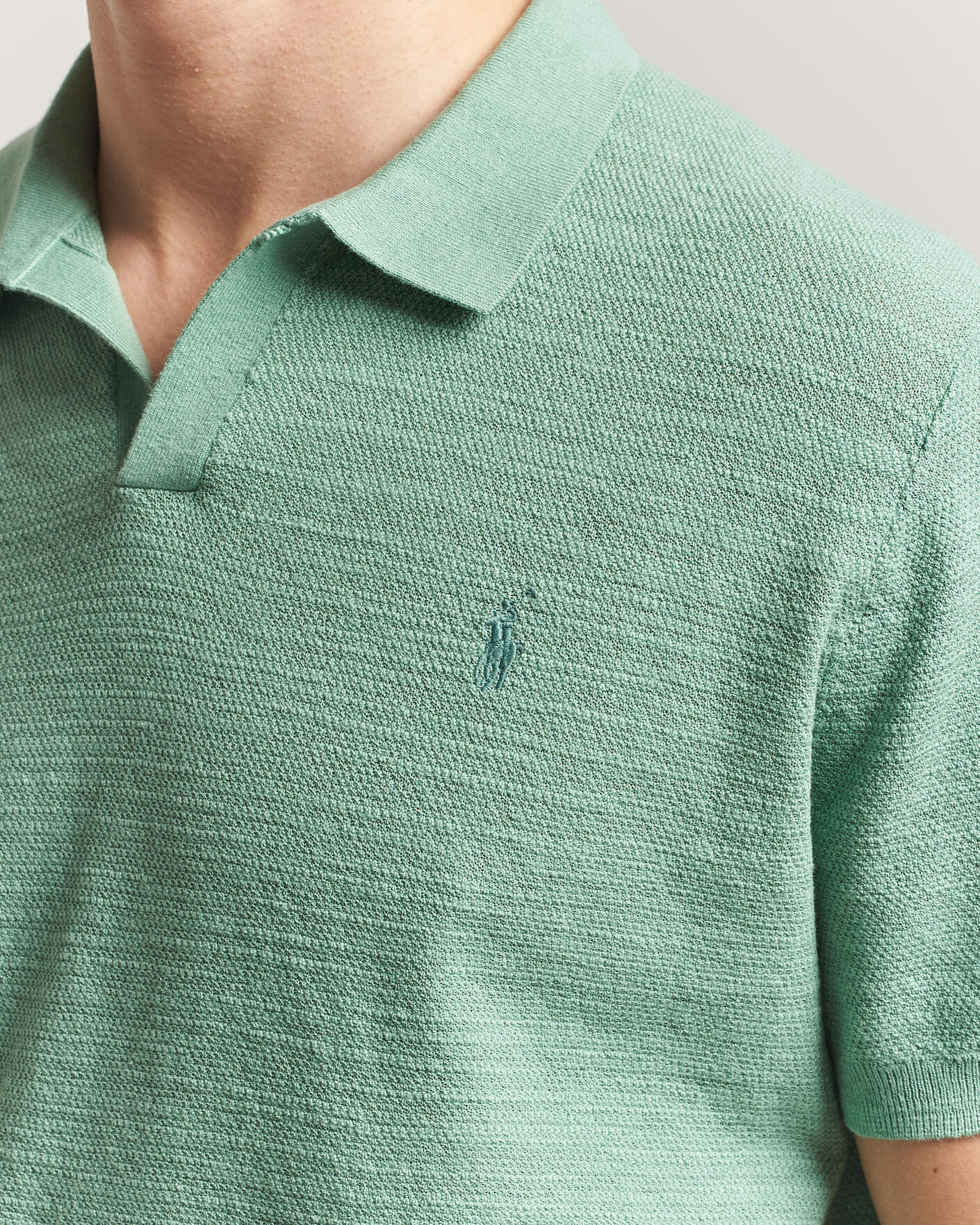 Herr | Pikéer | Polo Ralph Lauren | Cotton Blend Polo Faded Mint